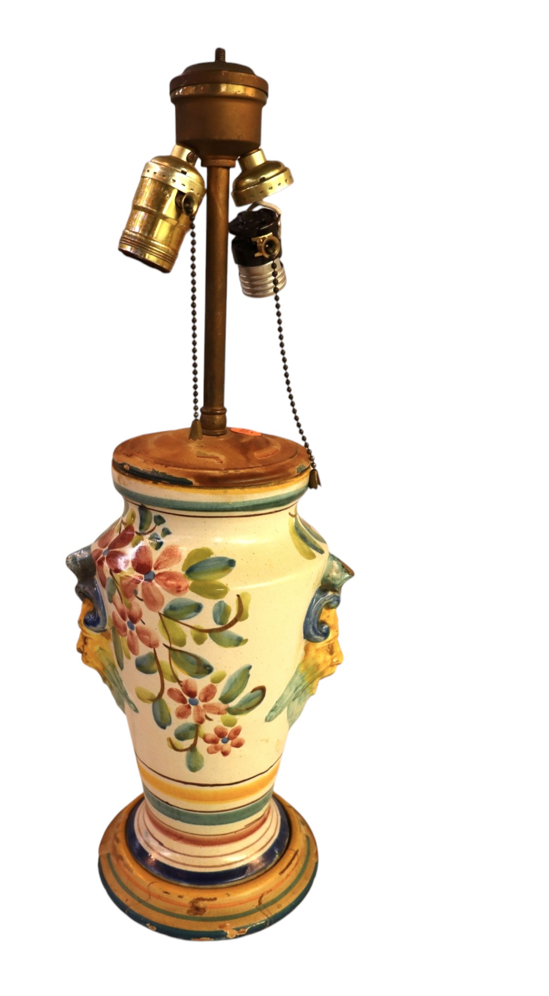 Italian paint decorated table lamp