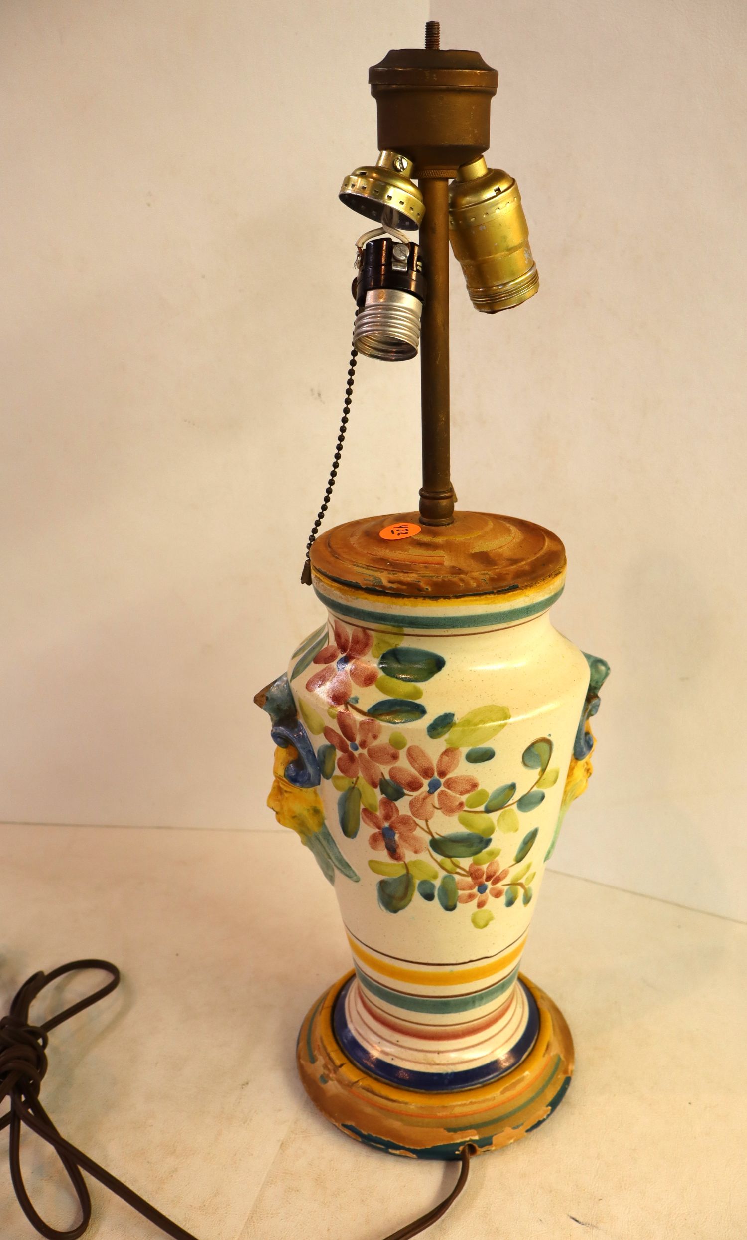 Italian paint decorated table lamp