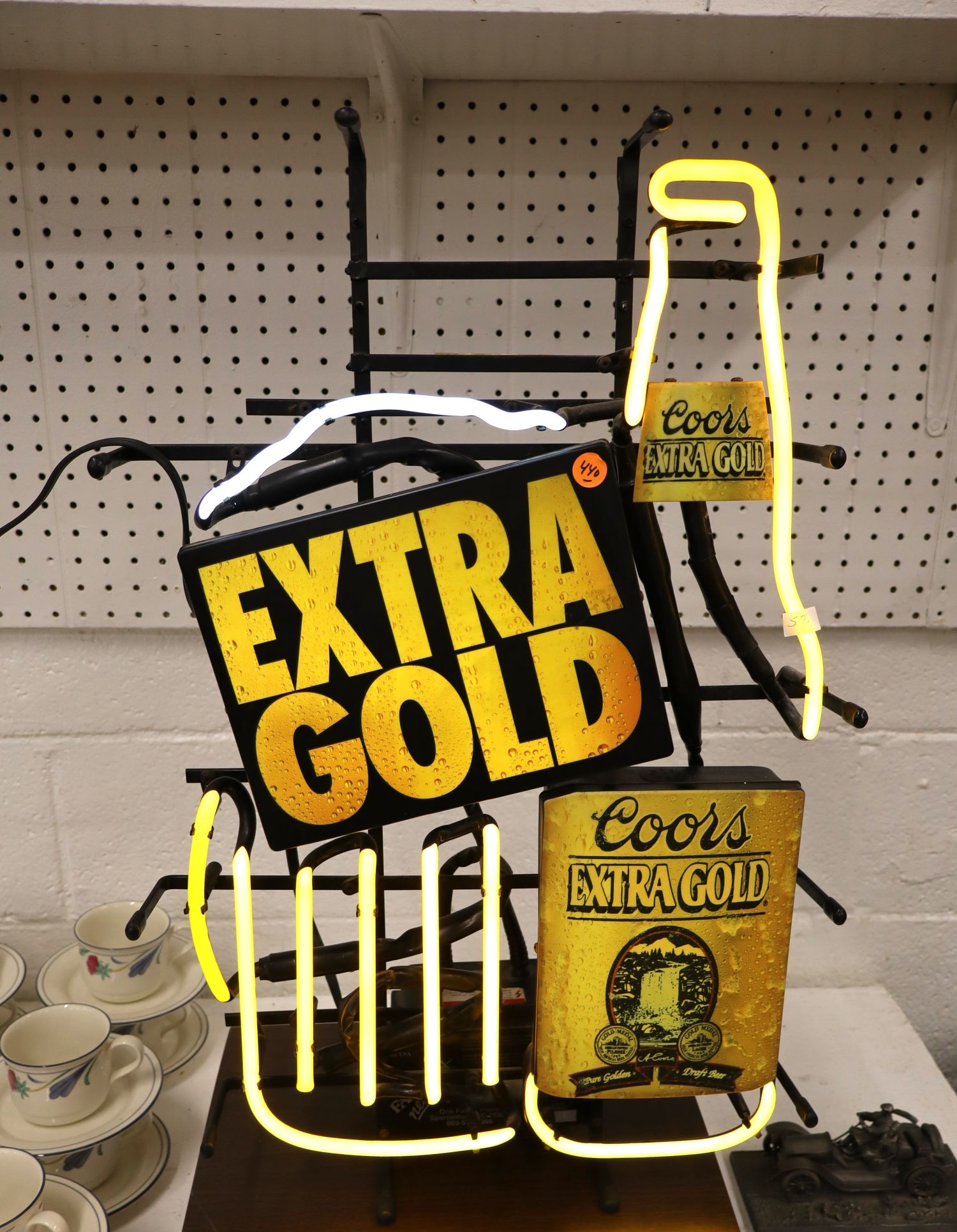 Vintage Coors Extra Gold Neon Beer Bar Sign Working