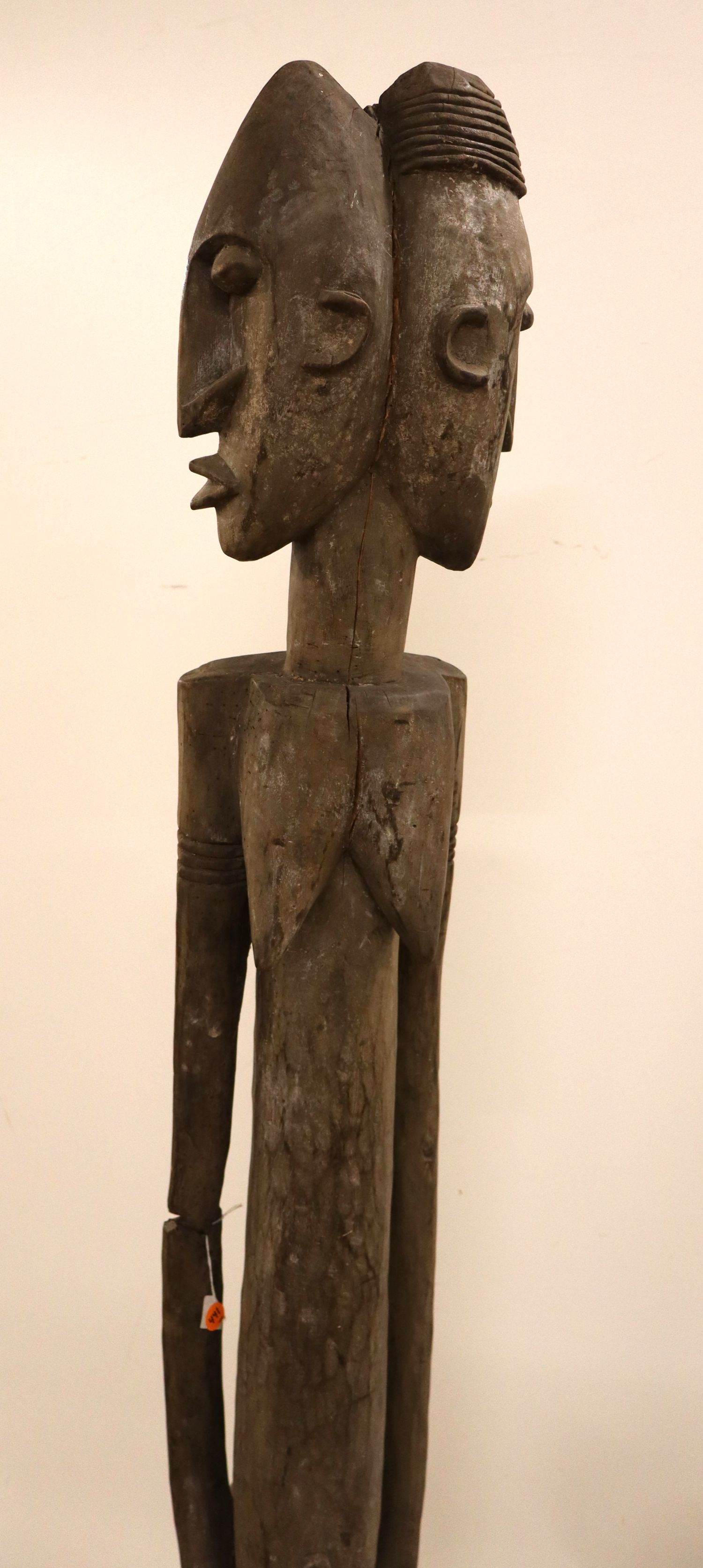 African Dogon Janus Faced Carved Wood Tribal Figure
