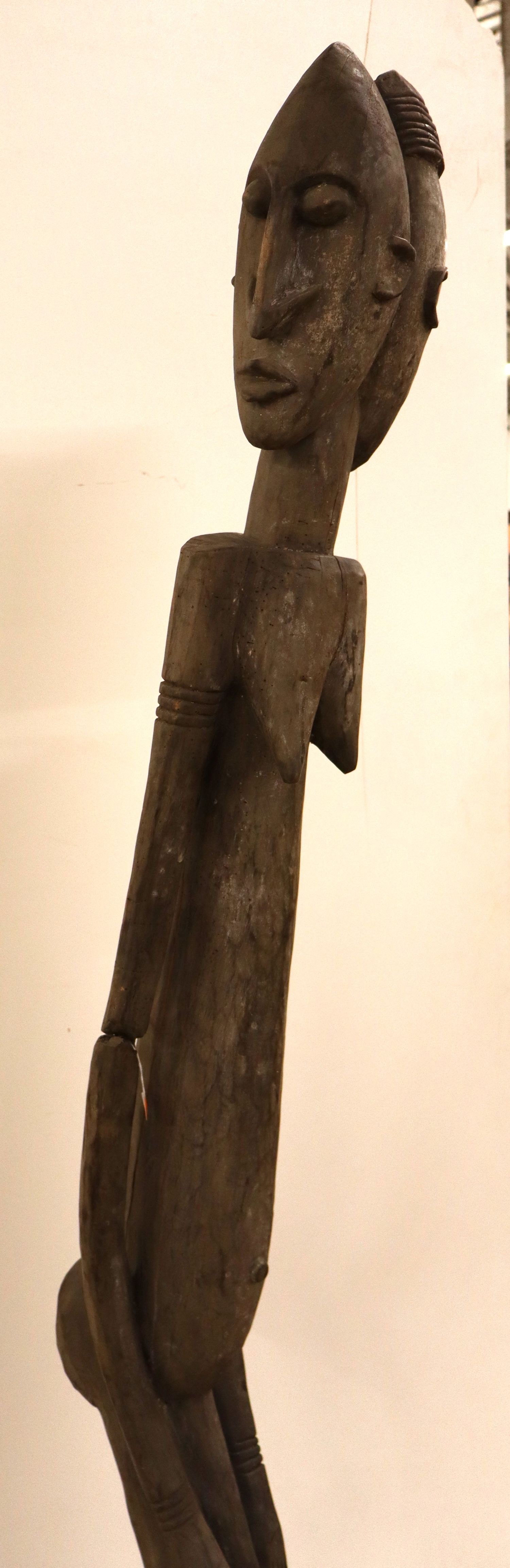 African Dogon Janus Faced Carved Wood Tribal Figure