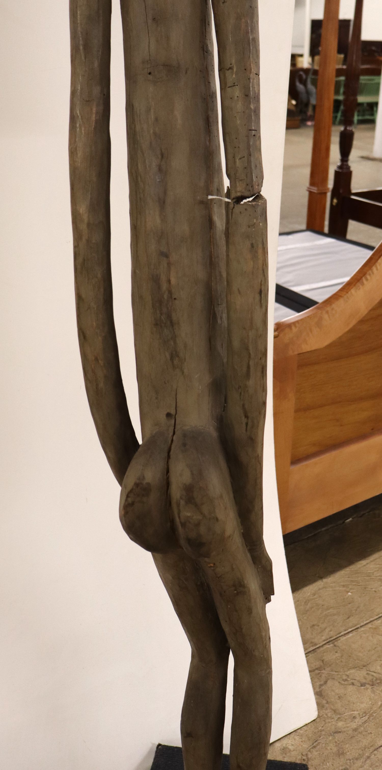 African Dogon Janus Faced Carved Wood Tribal Figure