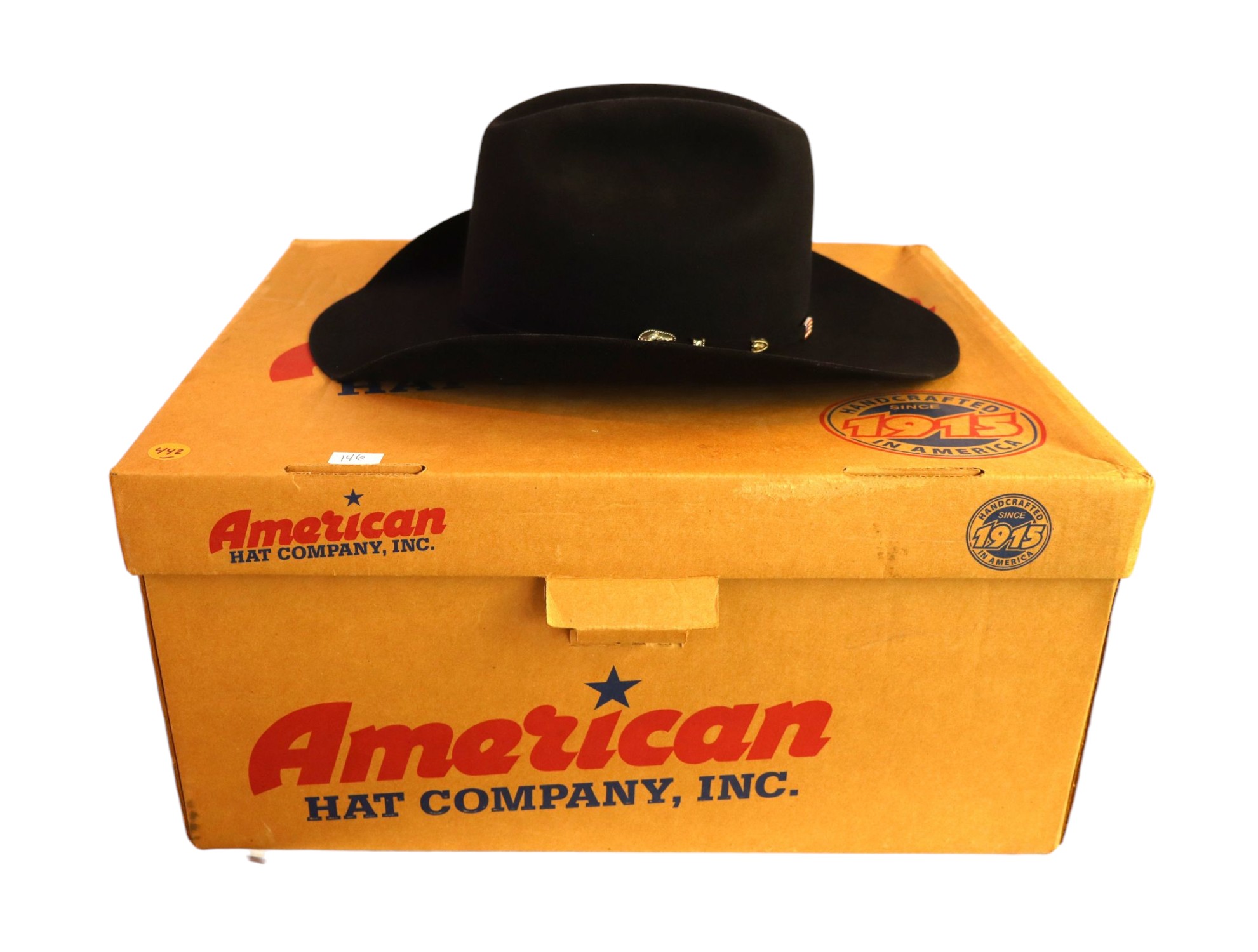 American Hat Company Cowboy Hat in Box, long oval size 6