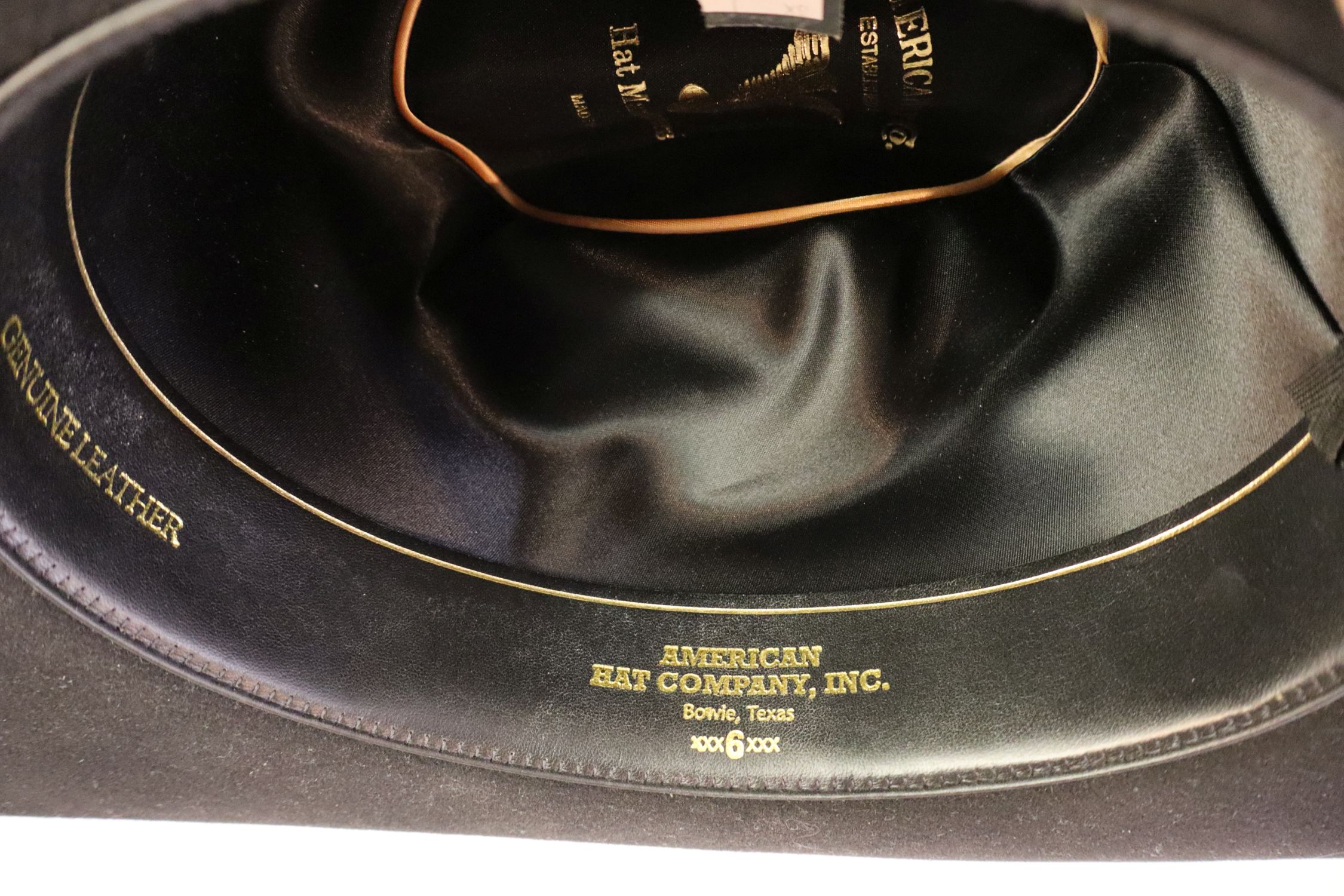 American Hat Company Cowboy Hat in Box, long oval size 6
