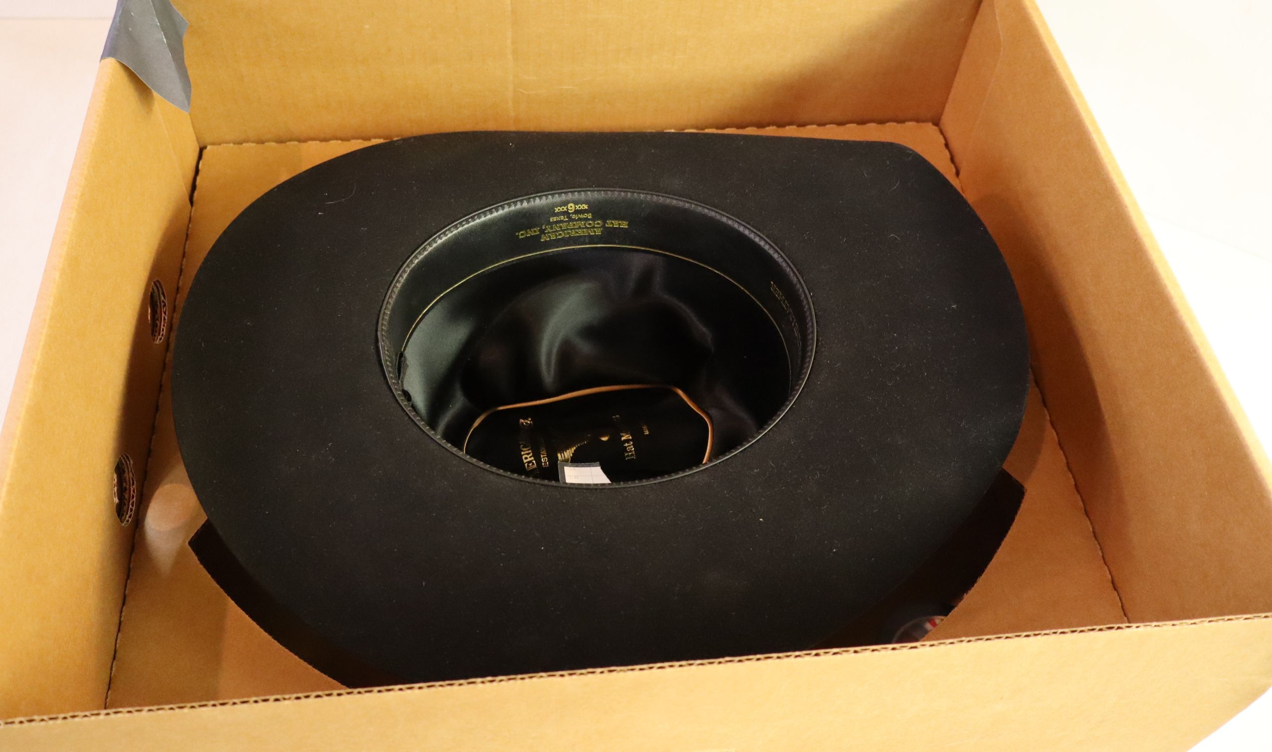 American Hat Company Cowboy Hat in Box, long oval size 6