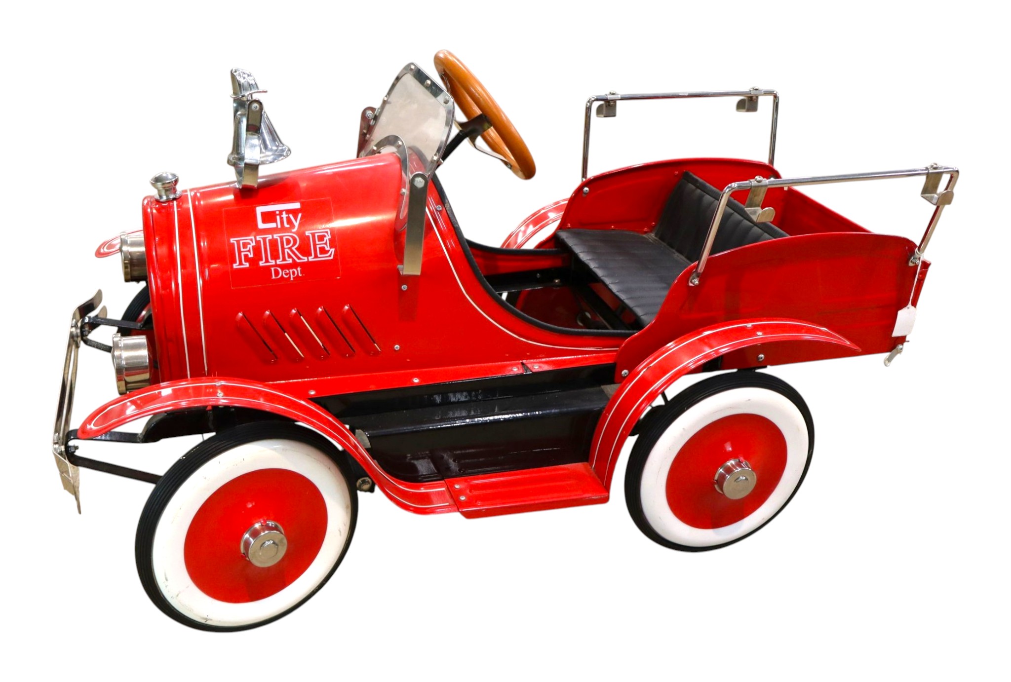 Retro City Fire Dept Metal Pedal Car Morgan Cycle