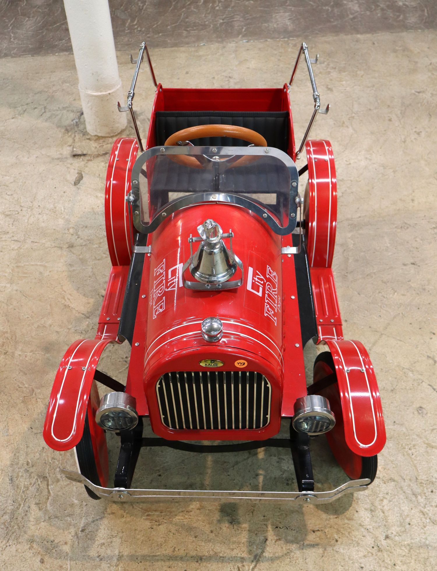 Retro City Fire Dept Metal Pedal Car Morgan Cycle