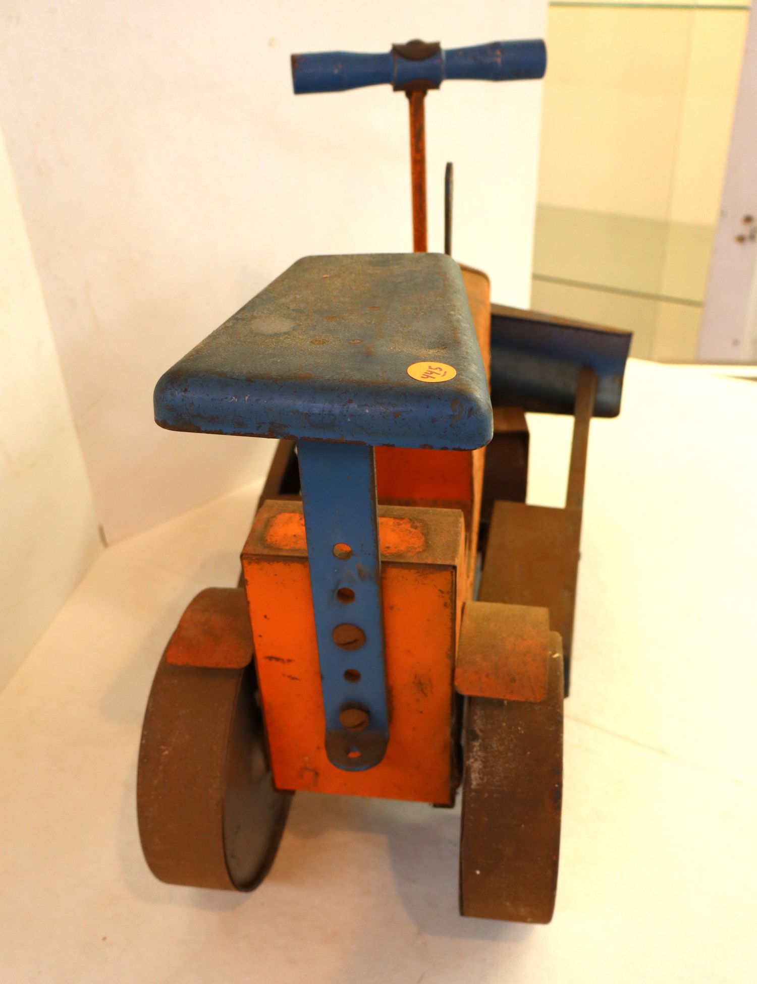 Vintage Buddy L Pressed Steel Ride On Bulldozer Toy