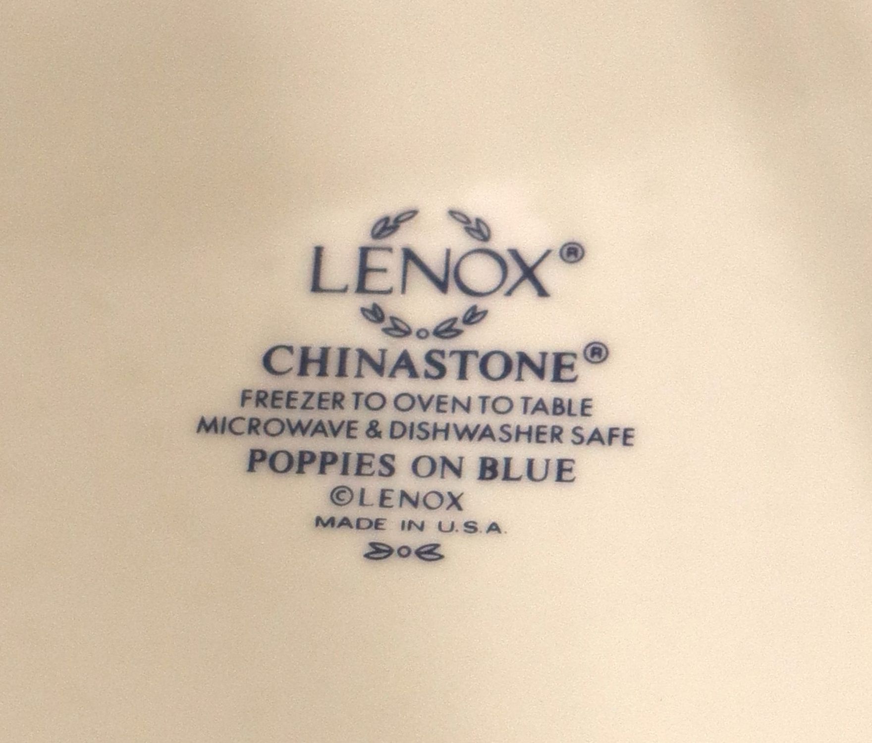 99 Pc Lenox Poppies On Blue Chinastone Dinner Set