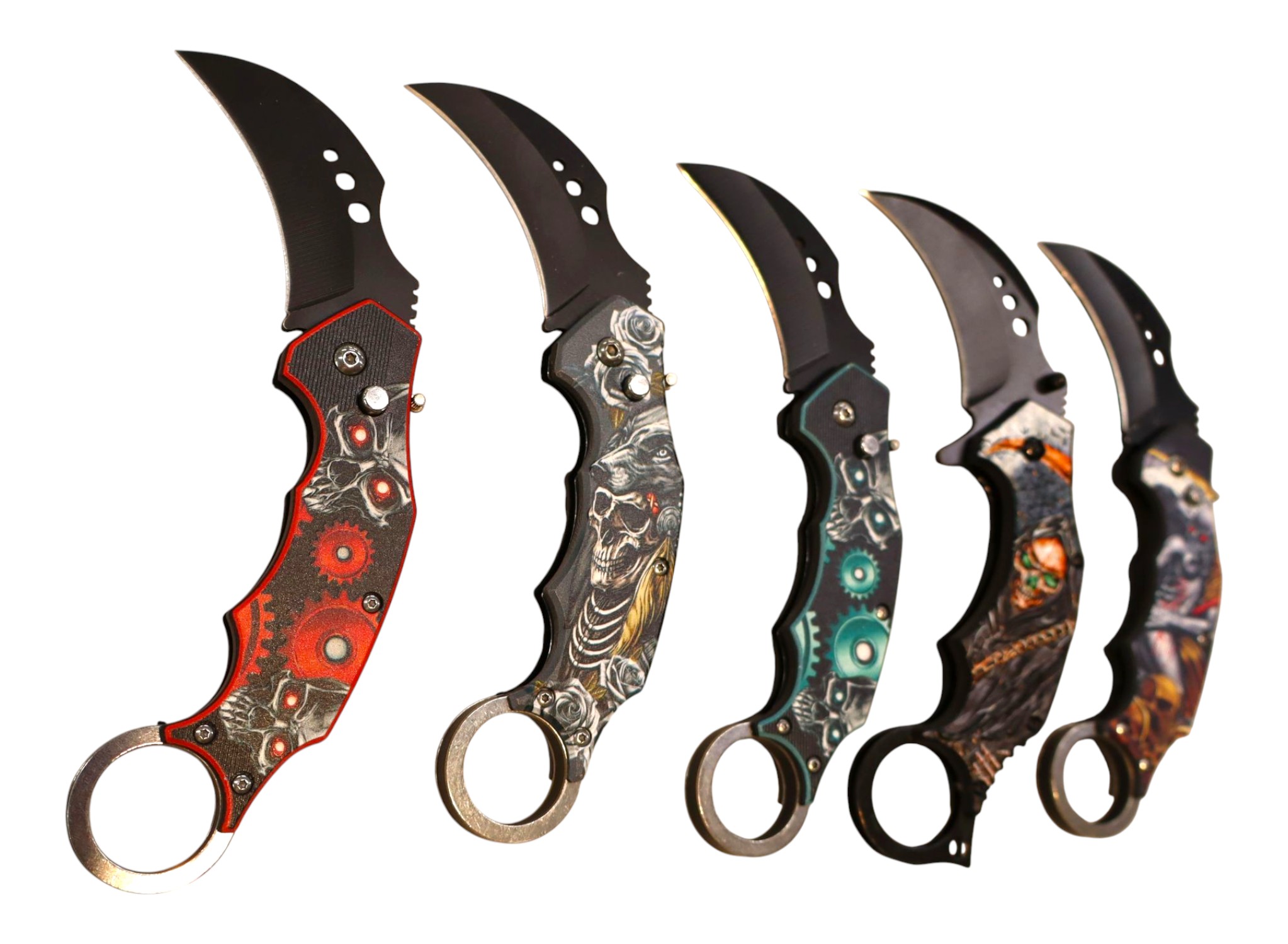5 finger folding knives