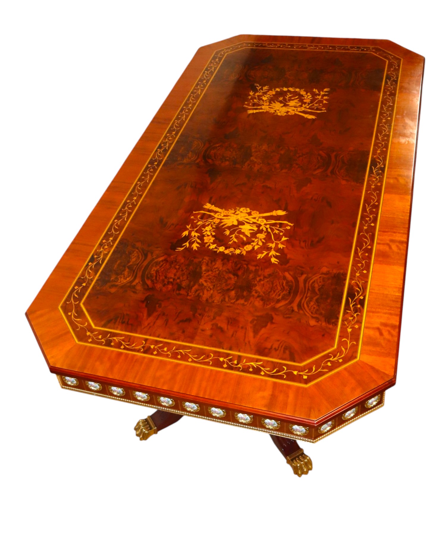 Mariner 1893 Louis Revival Burl Dining Table