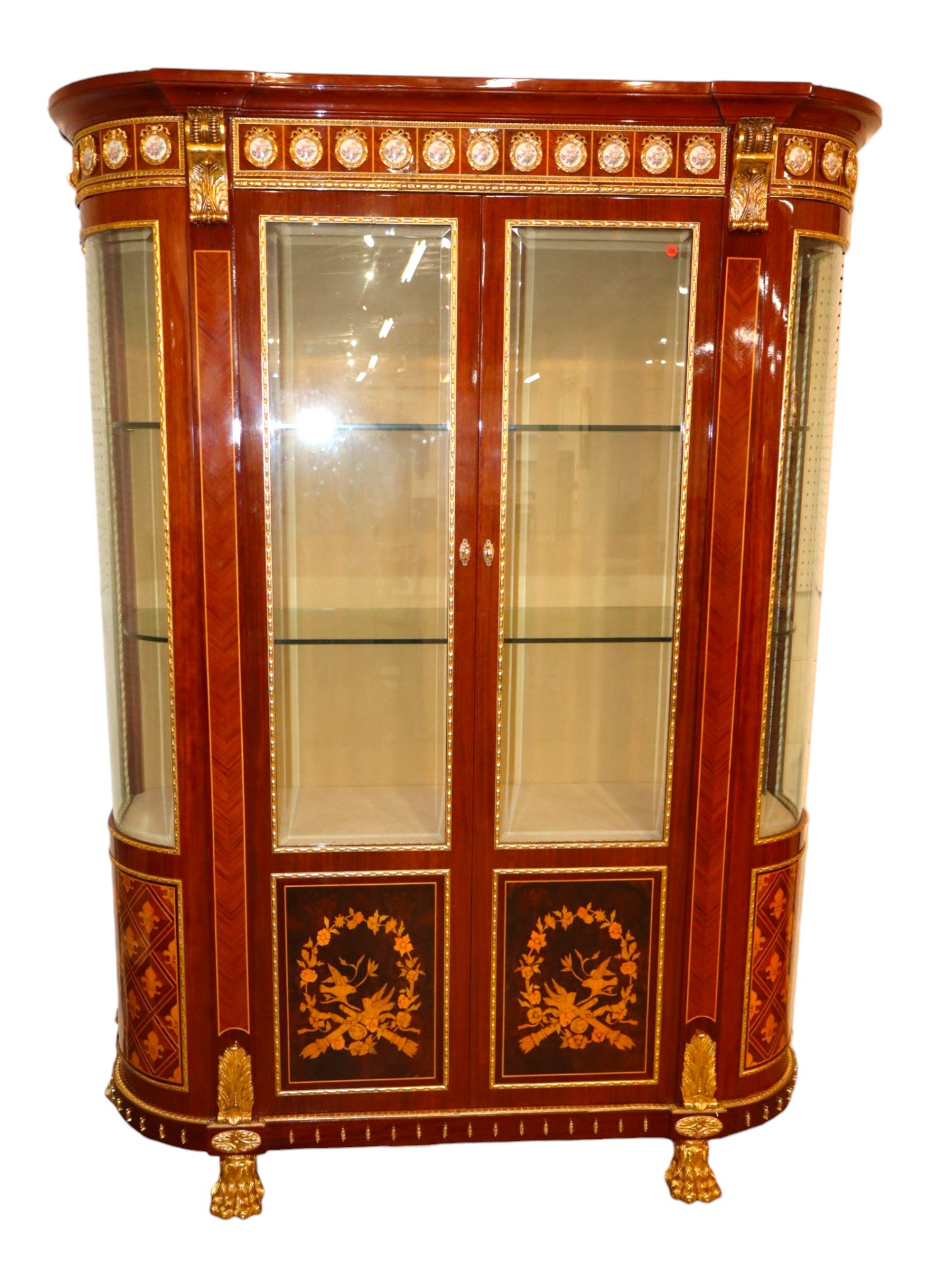 Mariner 1893 Louis Revival Ormolu Vitrine Cabinet
