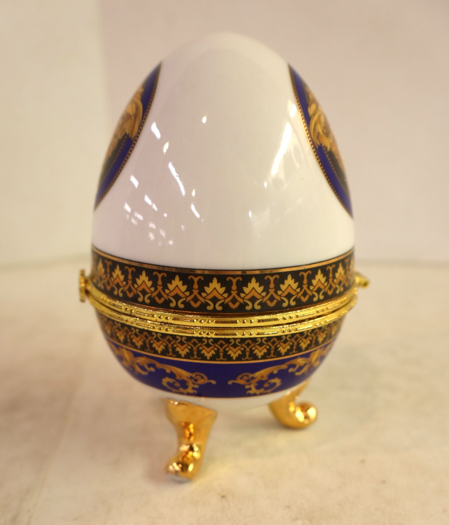Vintage Versace Porcelain Tri-Footed Egg