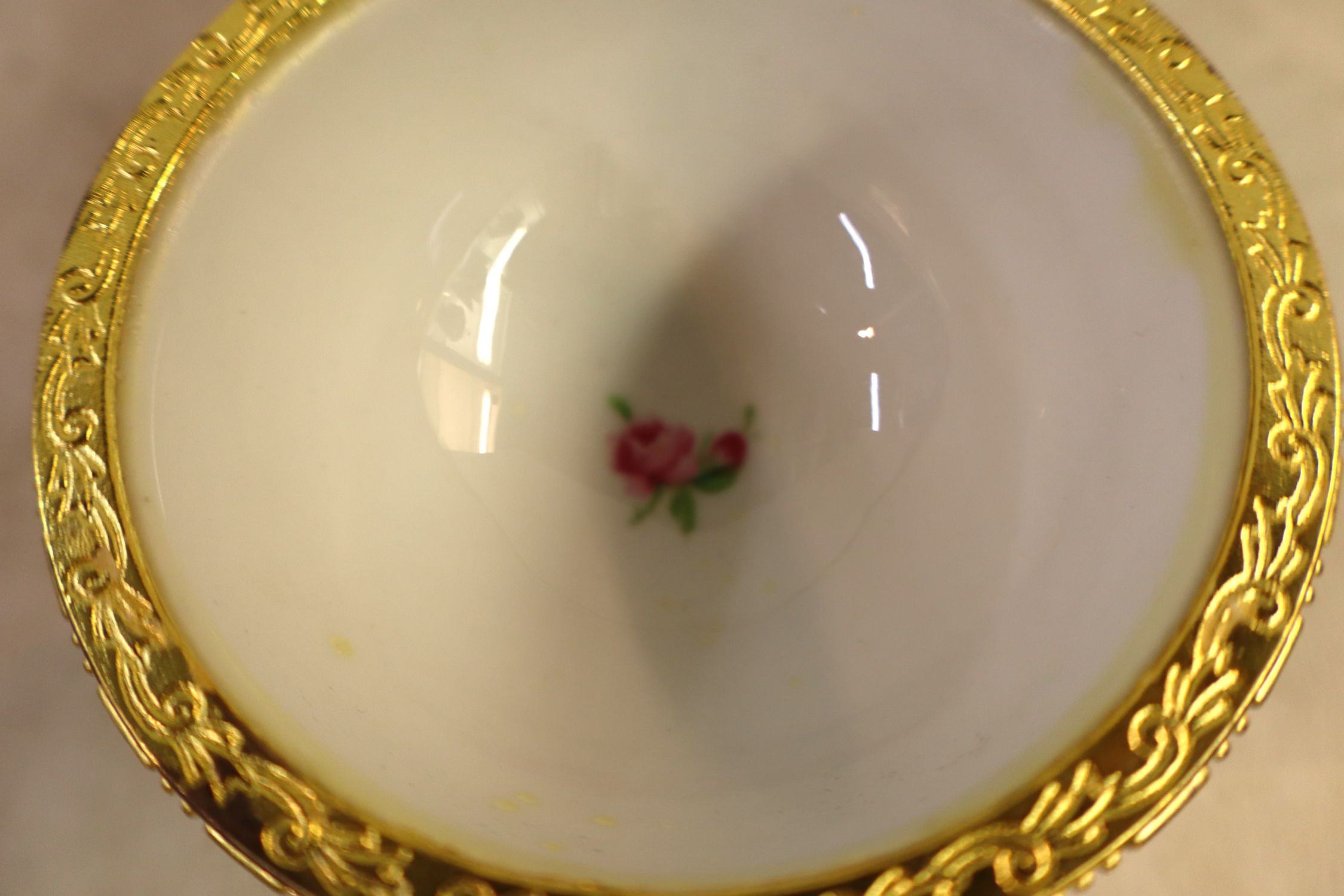 Vintage Versace Porcelain Tri-Footed Egg