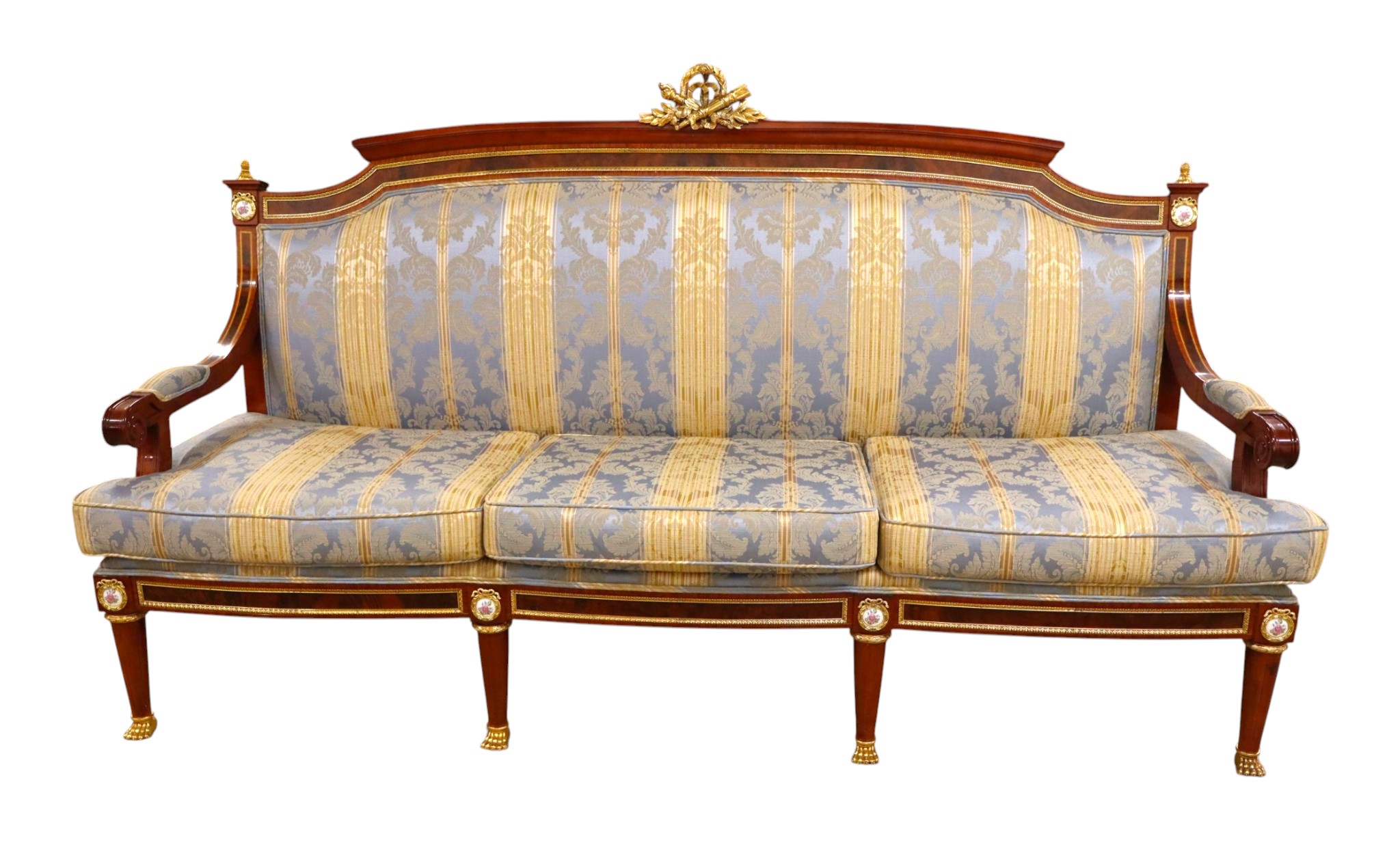 Mariner 1893 Louis Revival Bronze Crest Sofa