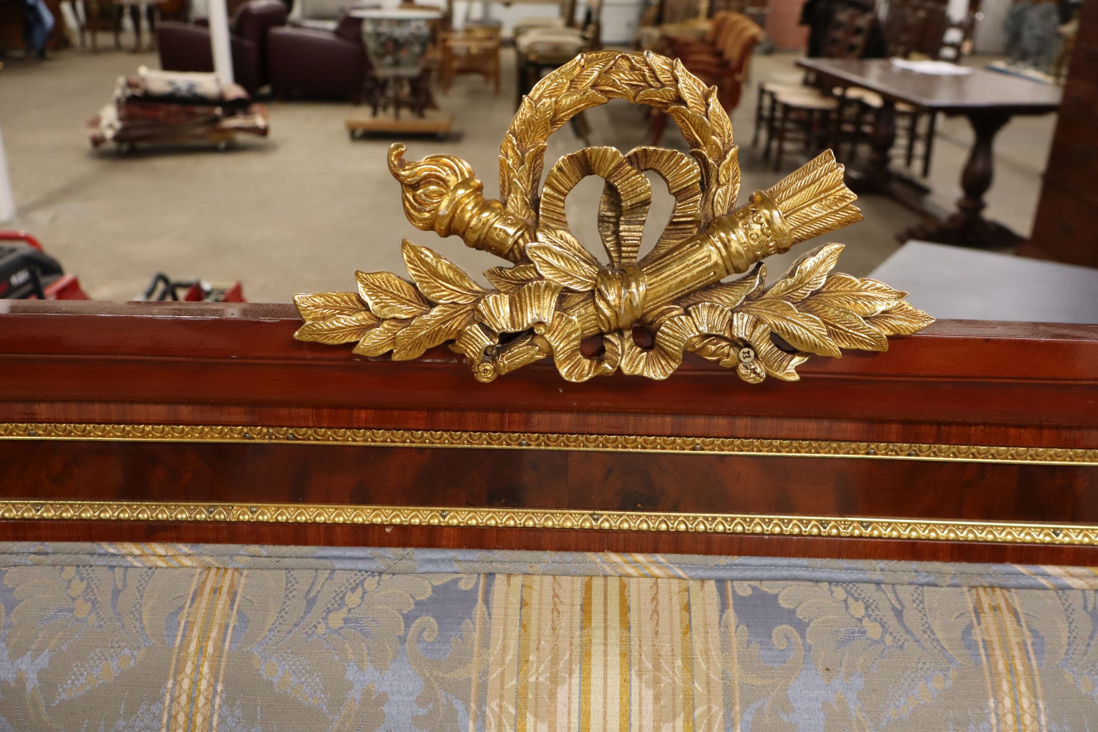 Mariner 1893 Louis Revival Bronze Crest Sofa