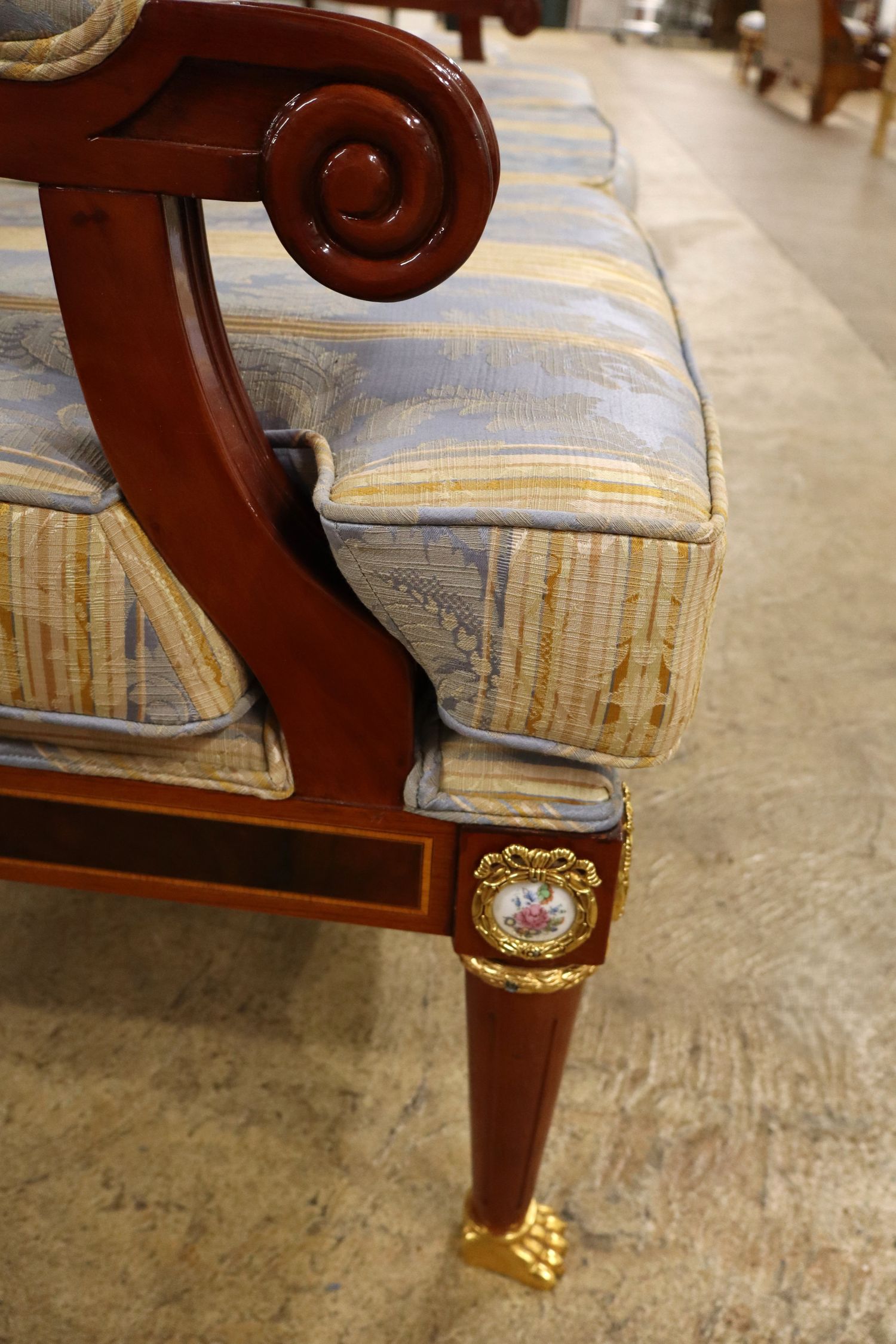 Mariner 1893 Louis Revival Bronze Crest Sofa