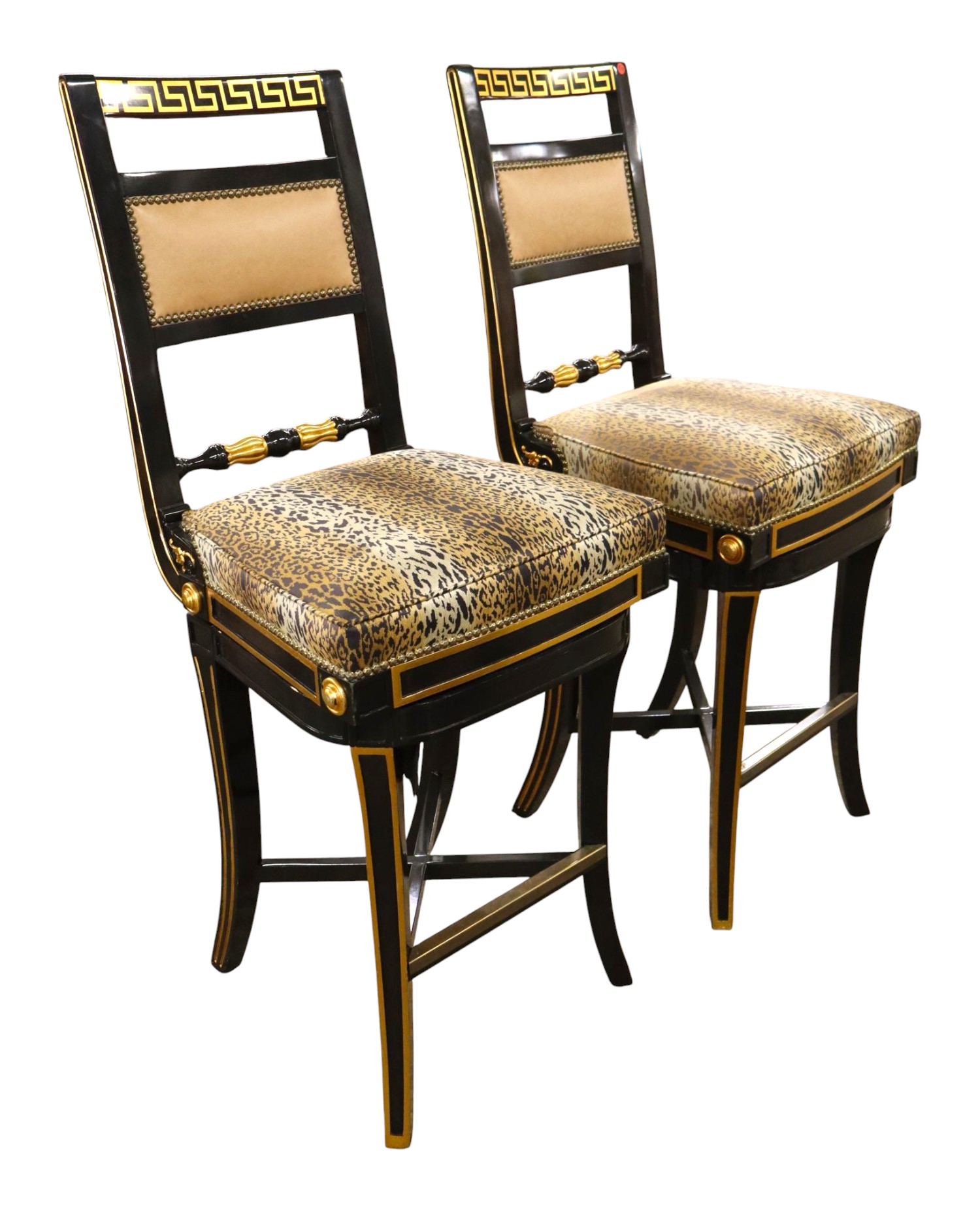 PR Versace style high back and swivel stools - match 515
