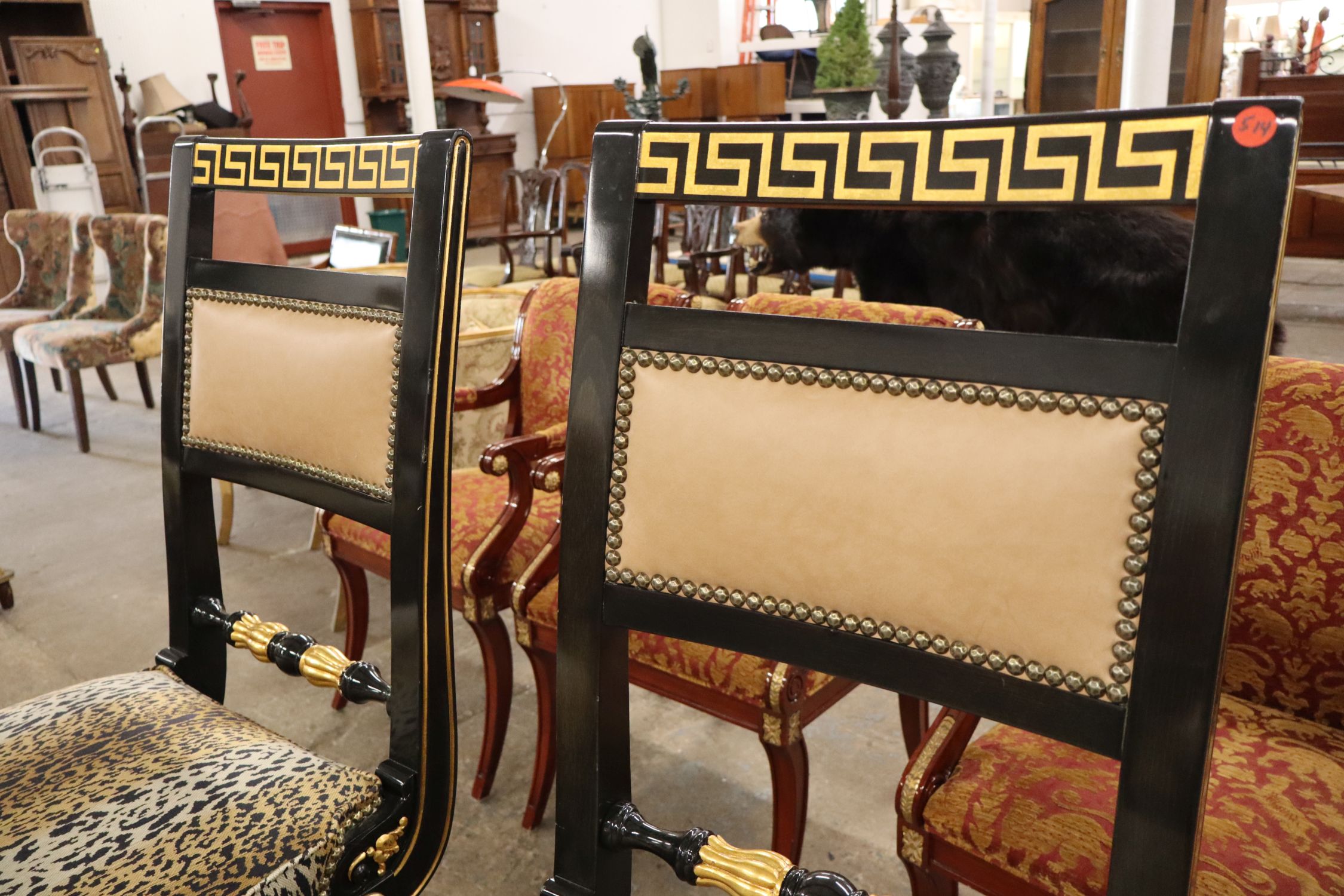 PR Versace style high back and swivel stools - match 515