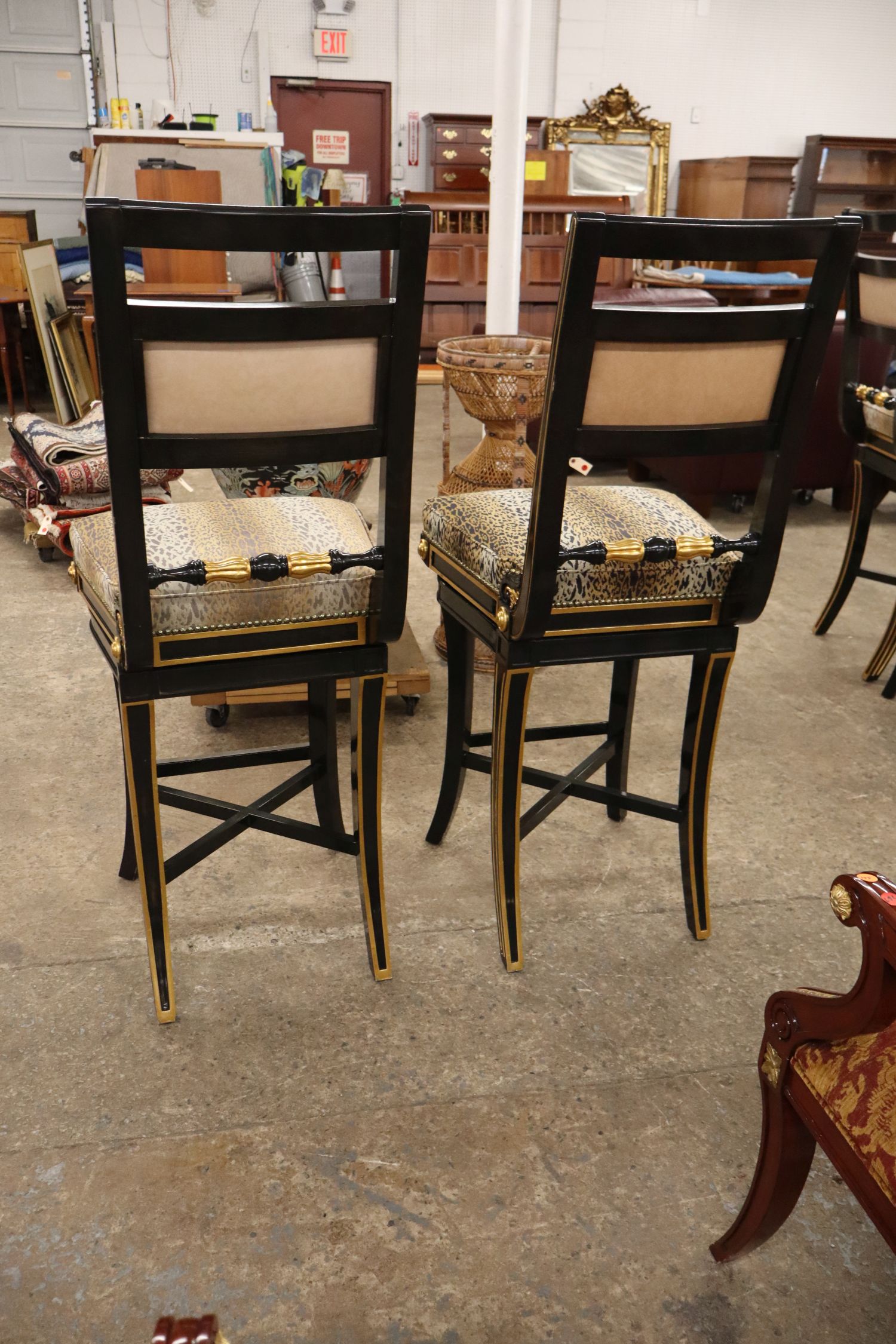 PR Versace style high back and swivel stools - match 515
