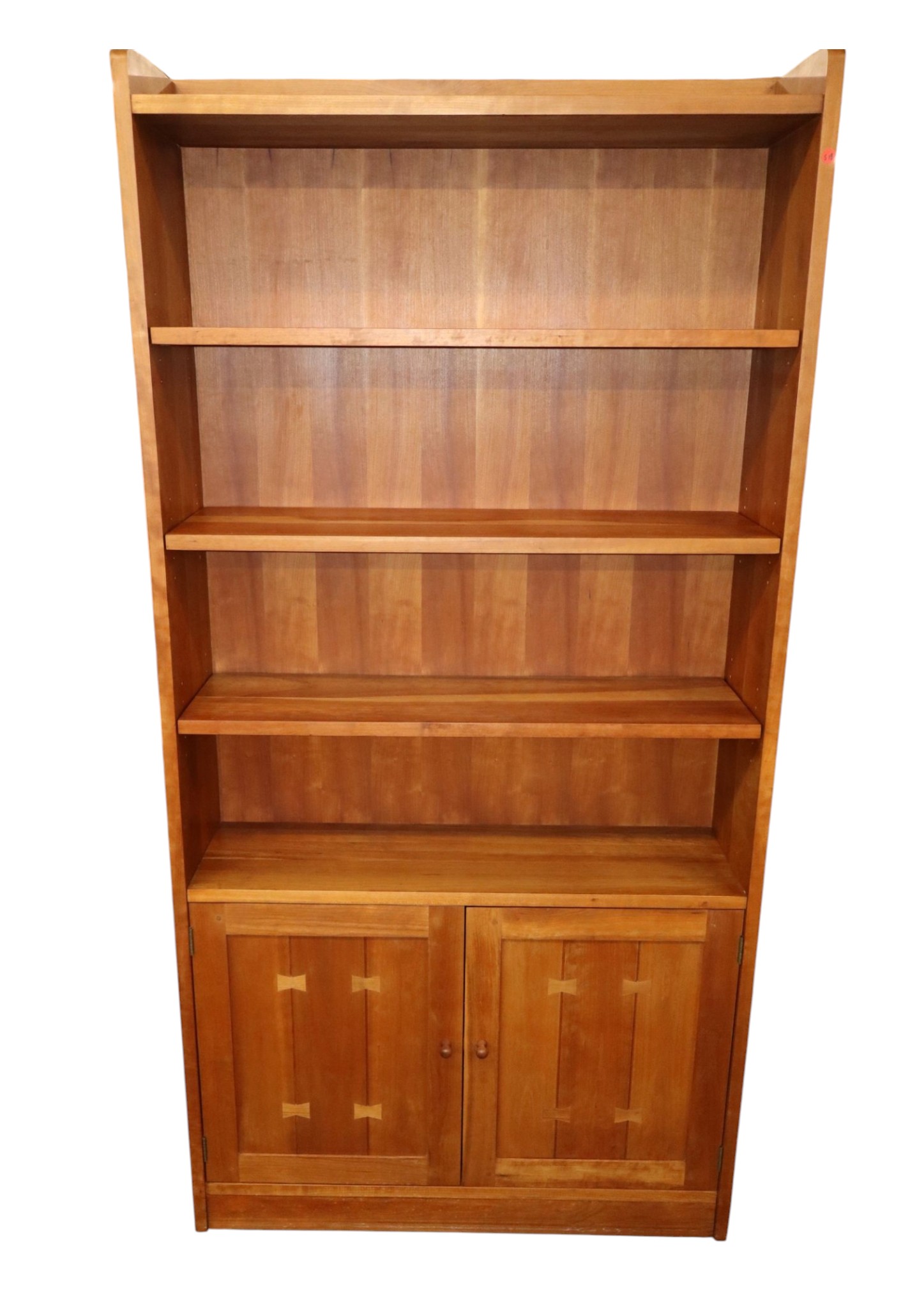 Stickley solid cherry bow tie inlaid bookcase - match 519