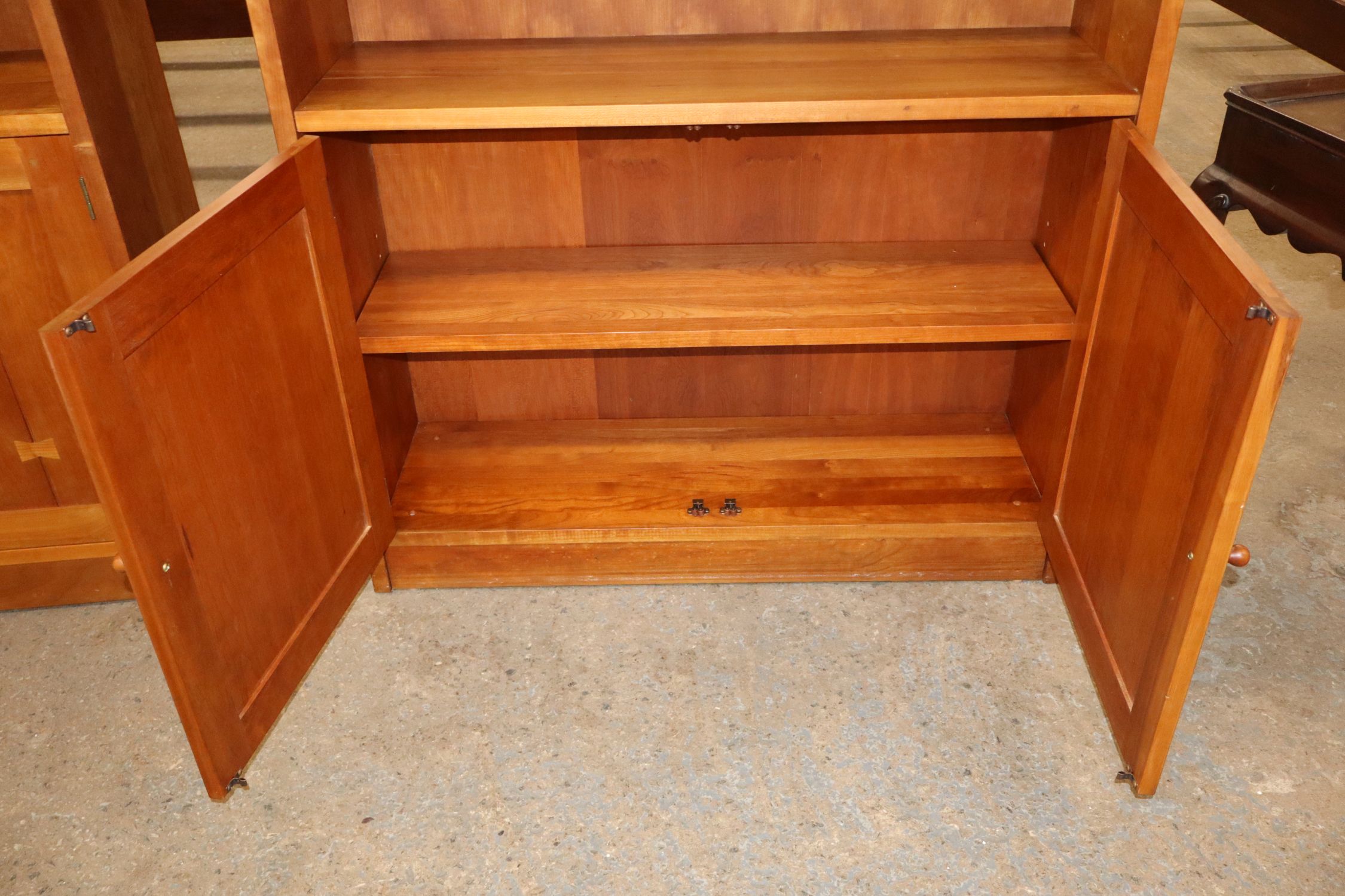 Stickley solid cherry bow tie inlaid bookcase - match 519