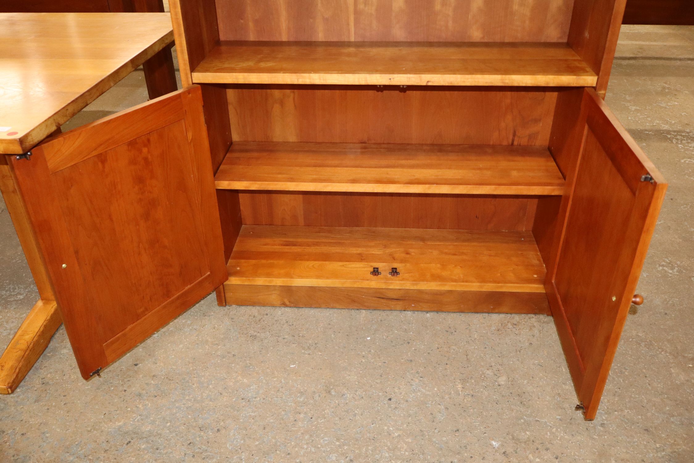 Stickley solid cherry bow tie inlaid bookcase - match 518