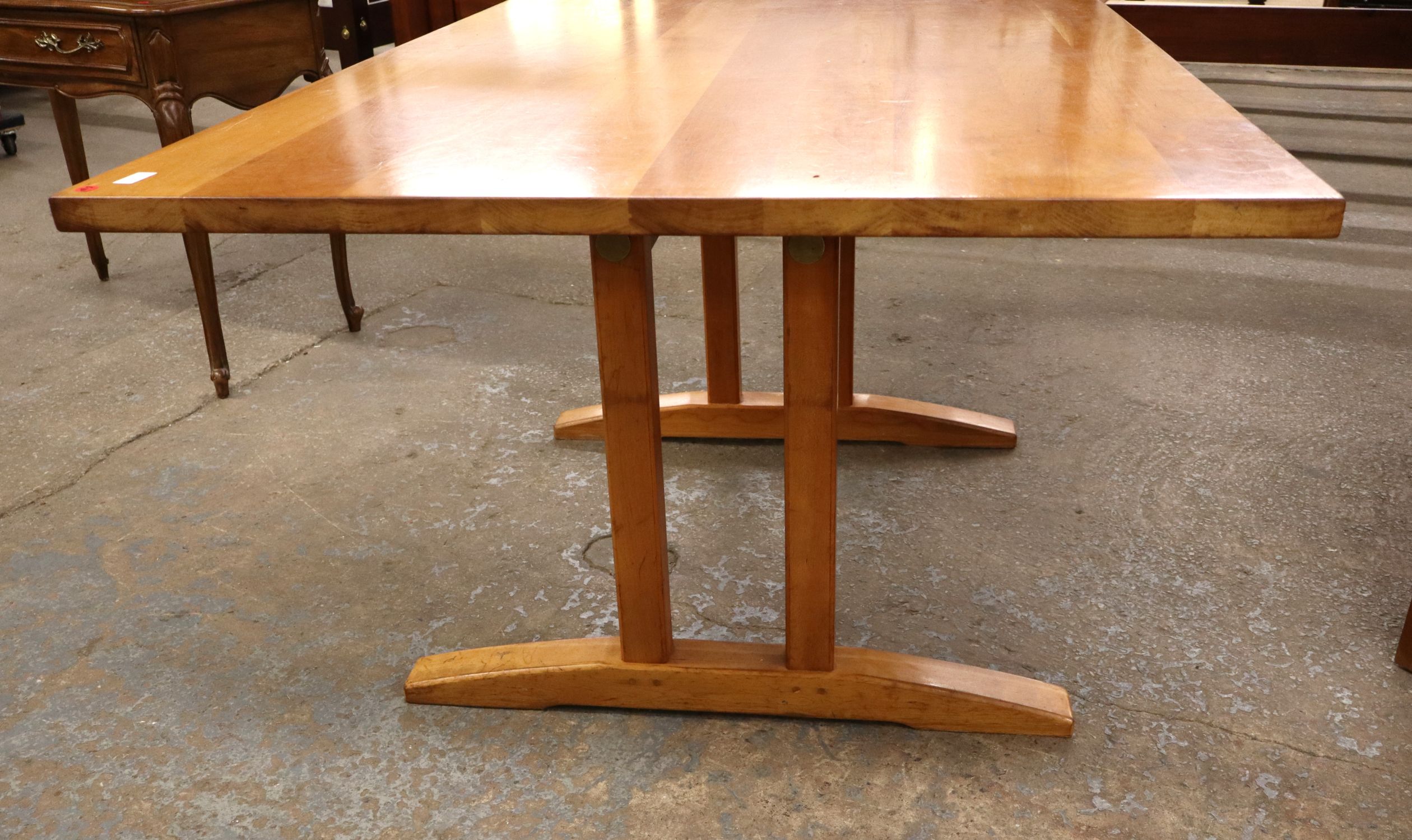 Stickley solid cherry trestle breakfast table