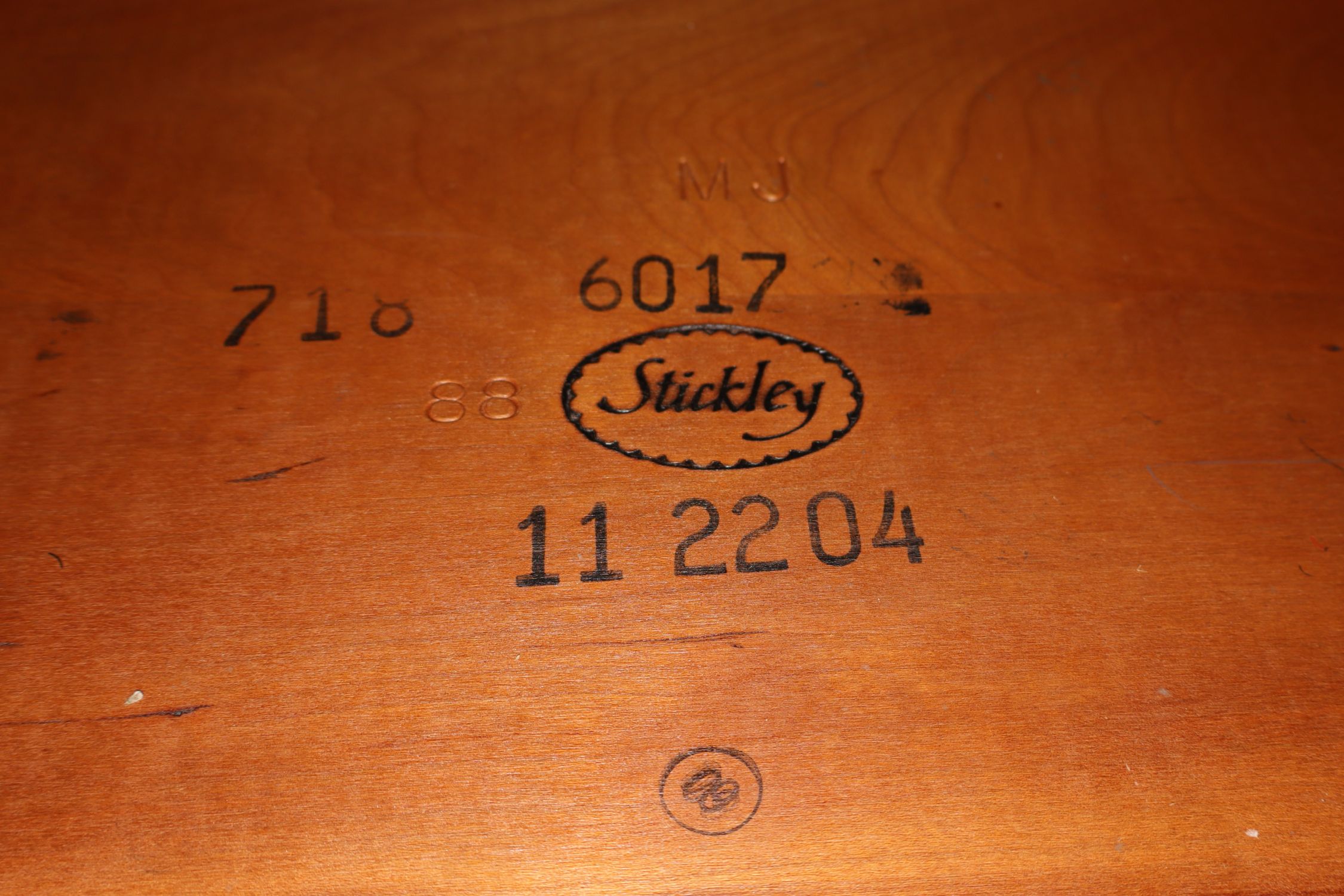 Stickley solid cherry trestle breakfast table