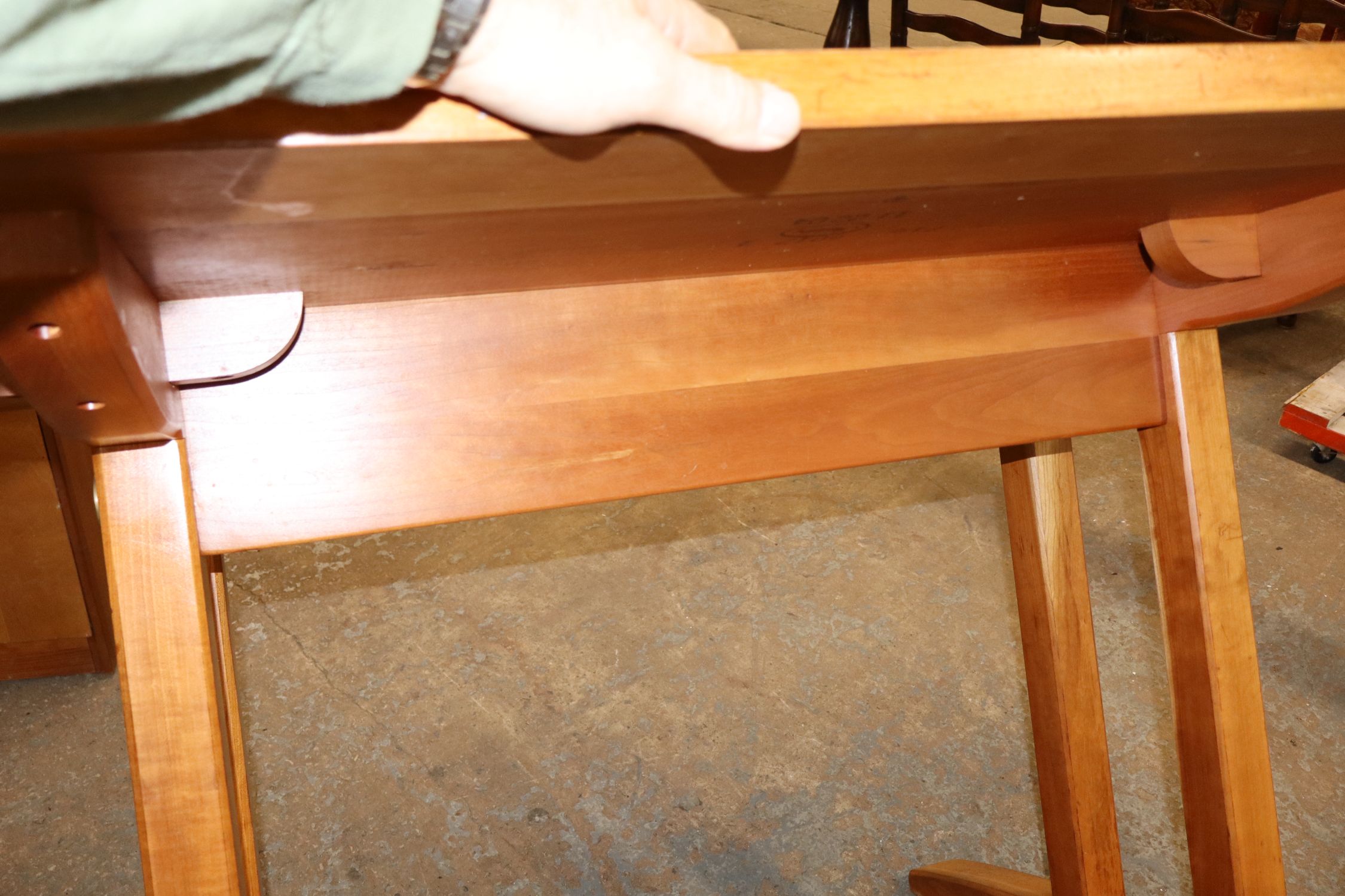 Stickley solid cherry trestle breakfast table
