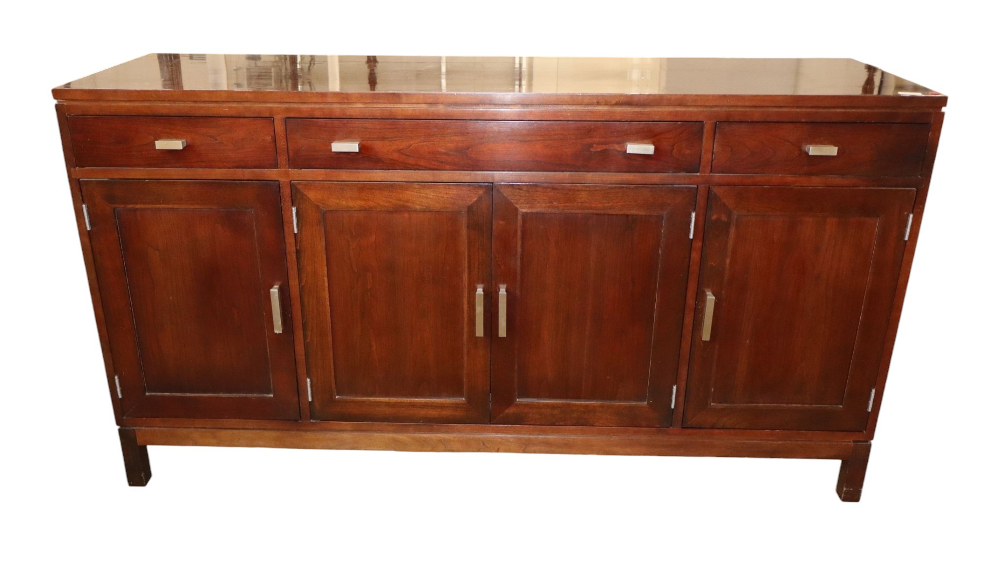 Stickley Metropolitan Collection solid mahogany 3 drawer 4 door buffet