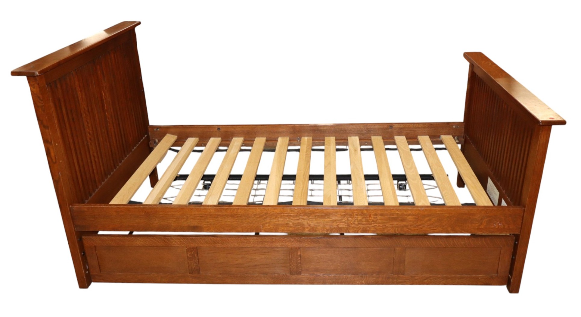 Stickley mission oak slat side day bed, original finish