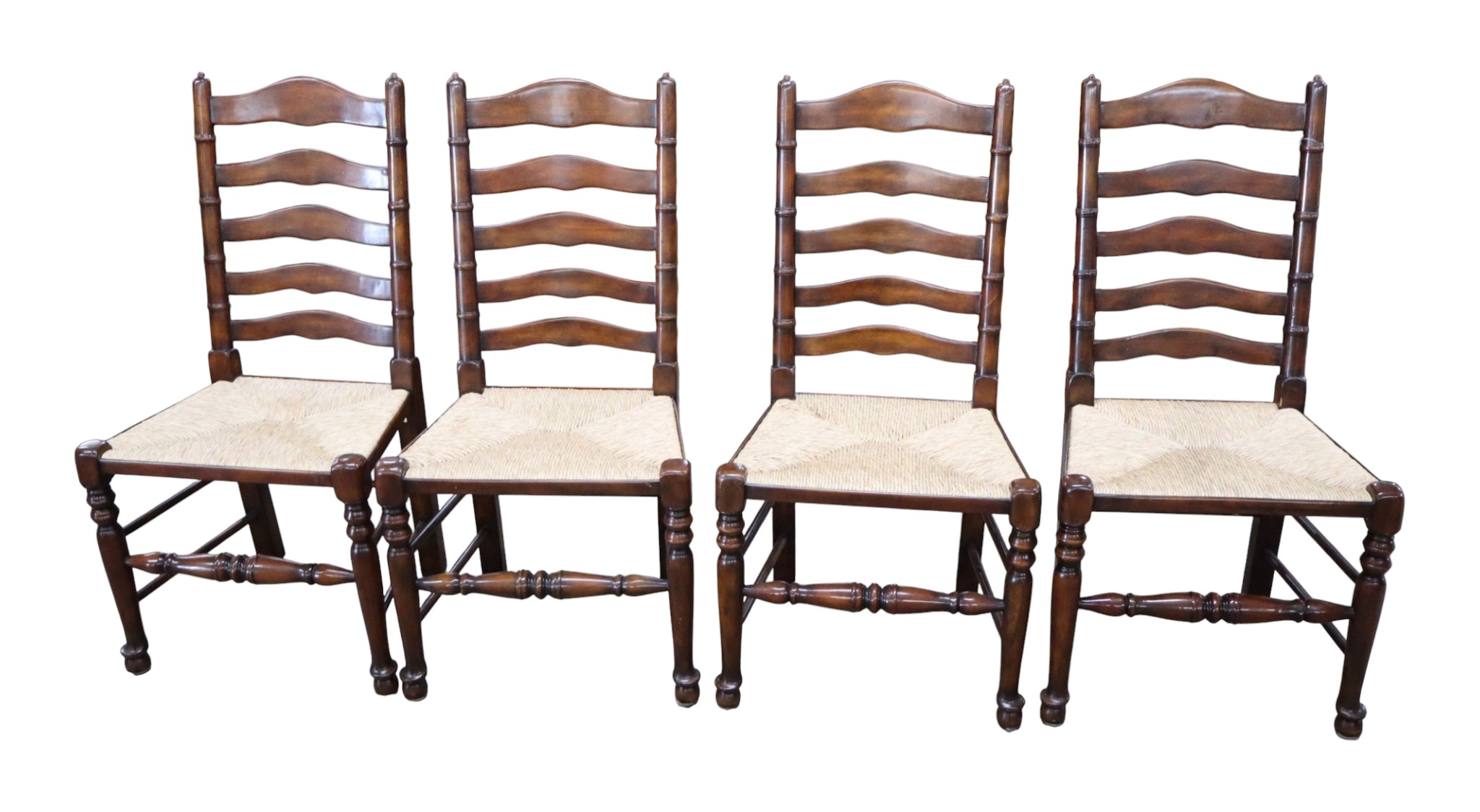 Theodore Alexander set of 4 ladder back side chairs