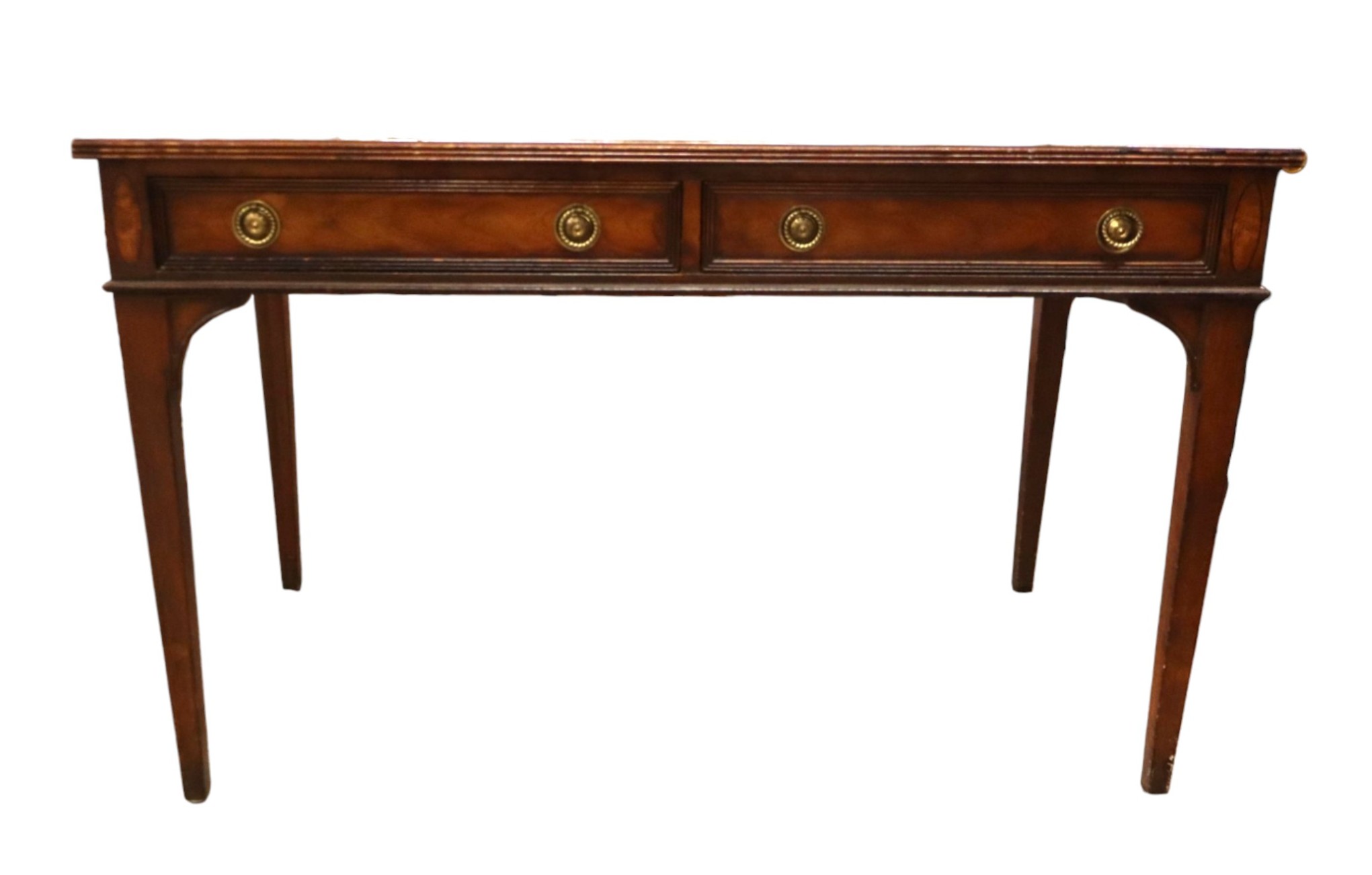 Vtg Henredon rosewood banded burl mahogany desk
