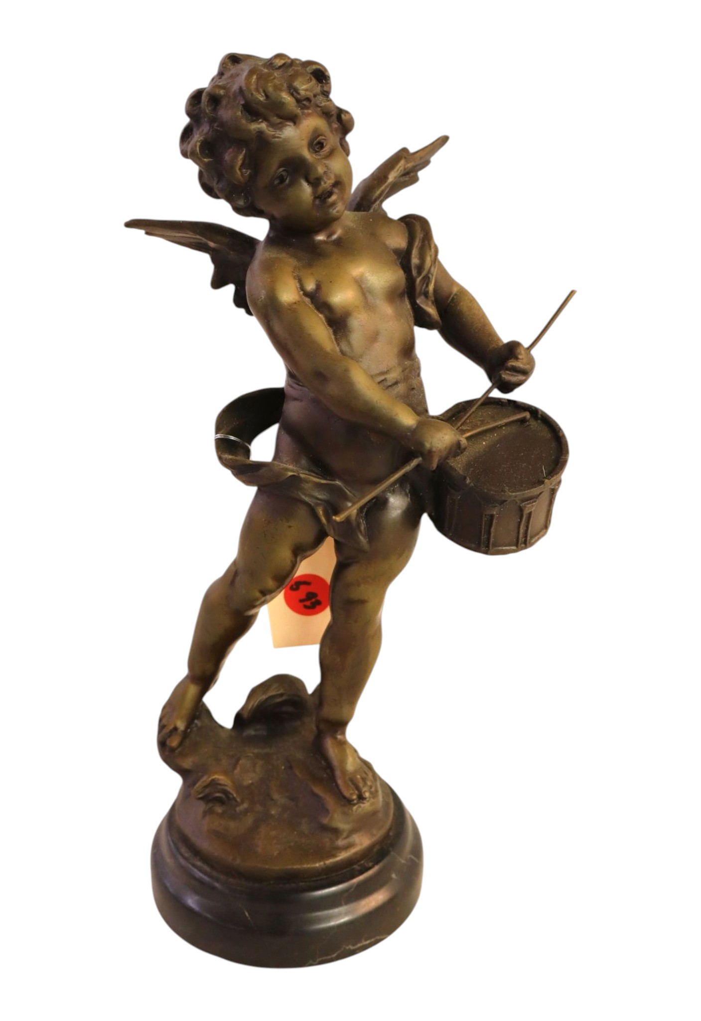 Antique 19thC Bronze Rebecca at the Well Sculpture