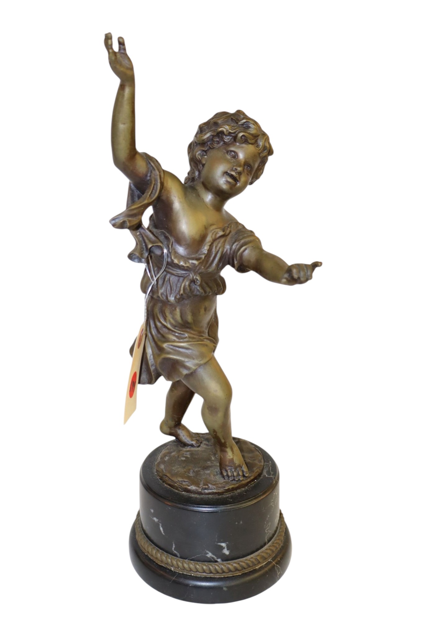 20thC Bronze Enfant Dansant Moreau Family Studio