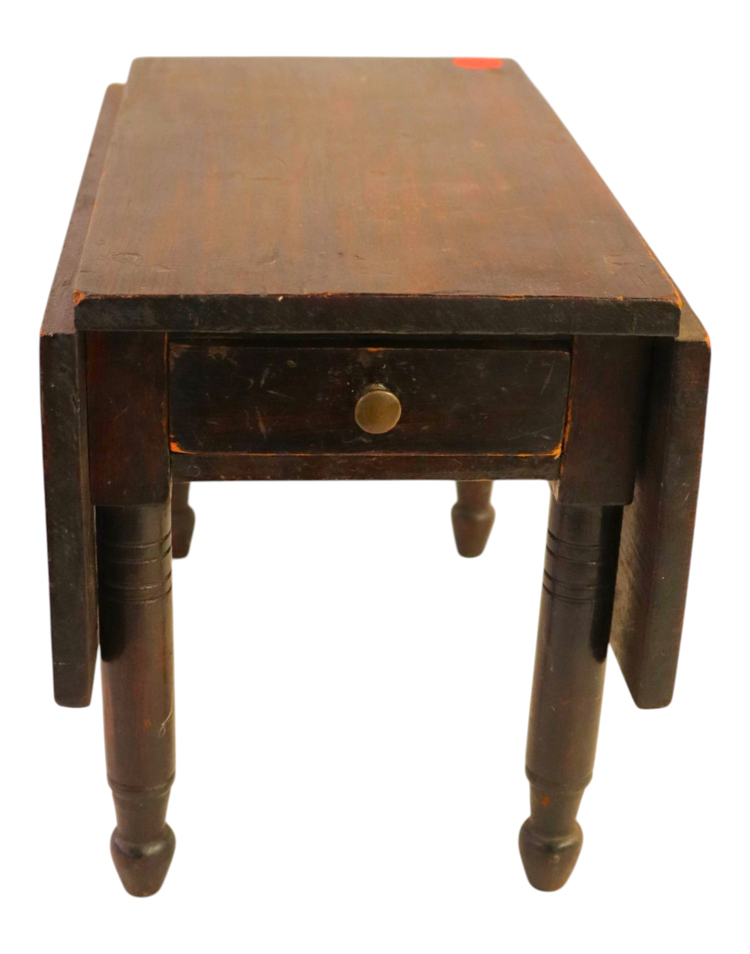 Antique salesman sample breakfast table w/flatware