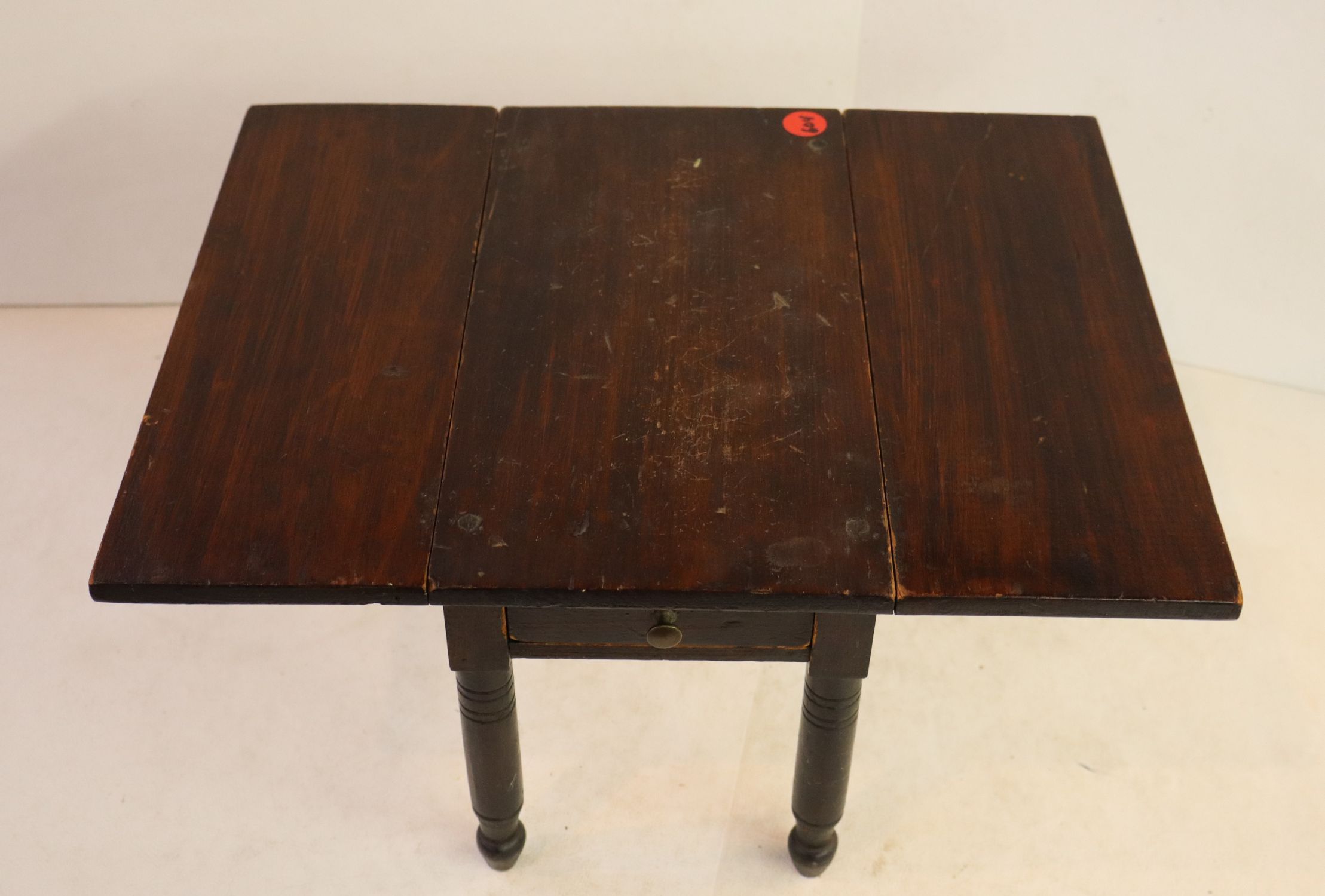 Antique salesman sample breakfast table w/flatware