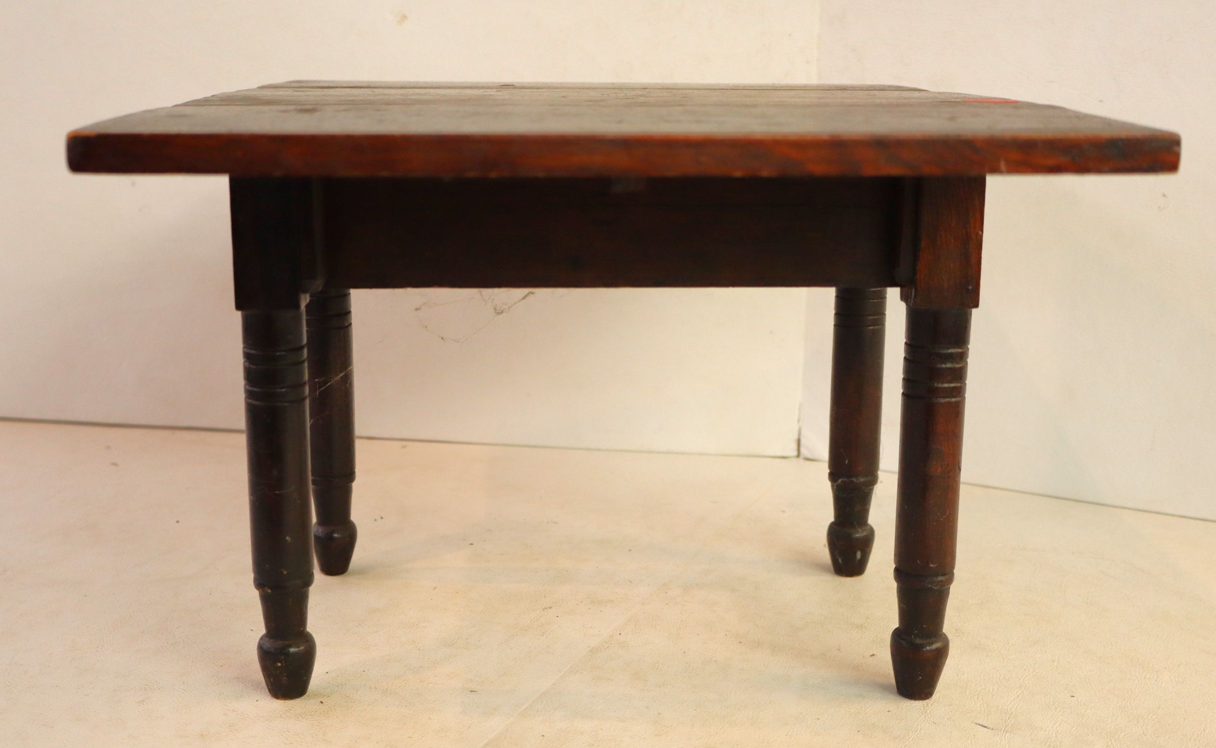 Antique salesman sample breakfast table w/flatware