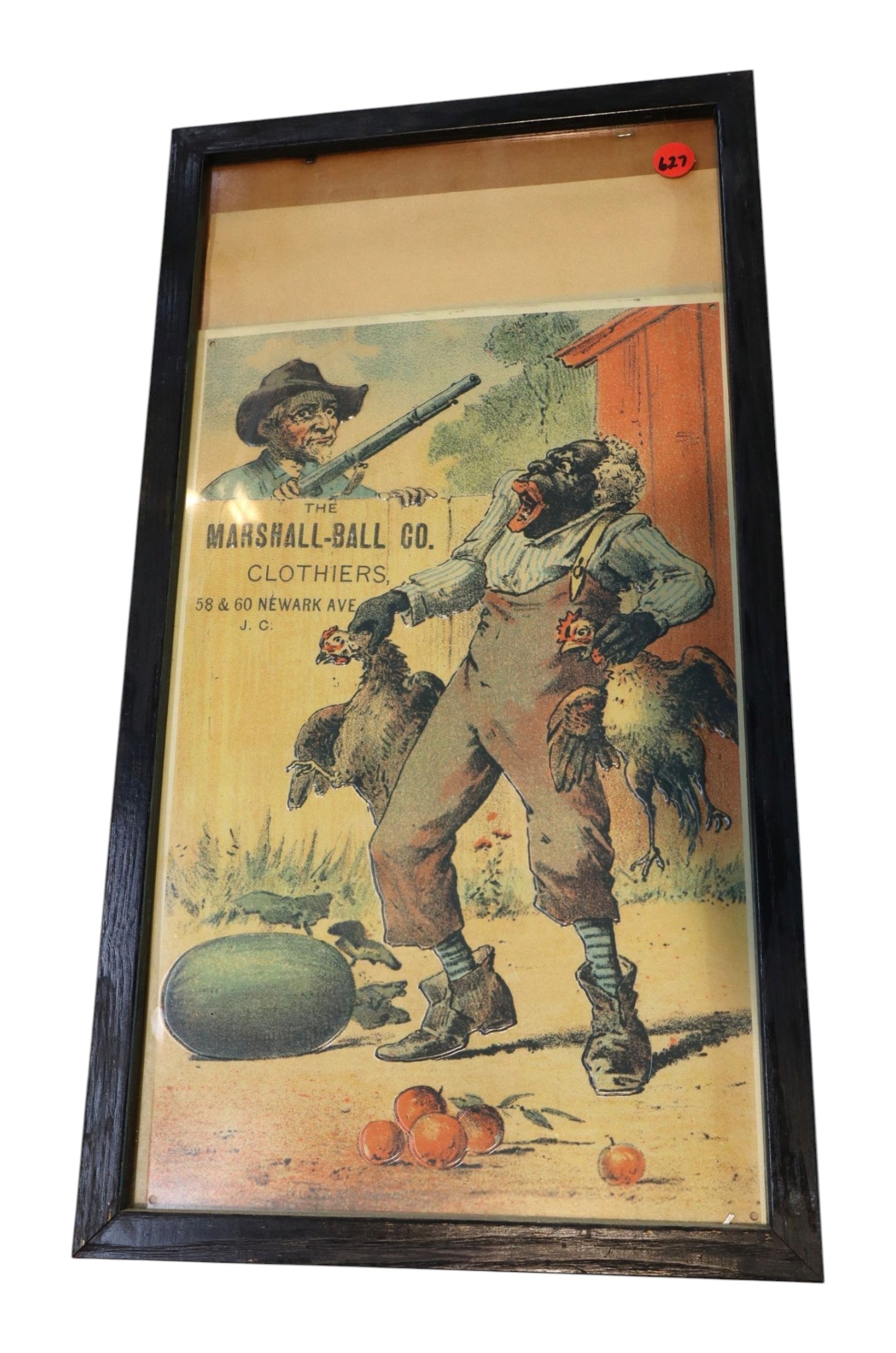 Marshall-Ball Co Clothiers Framed Tin Sign