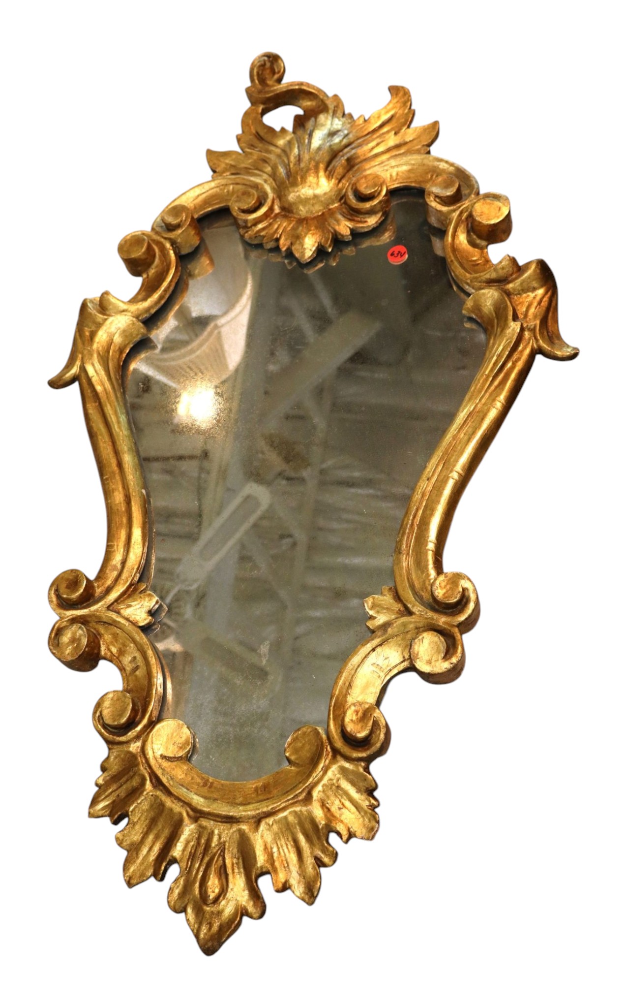 IT wood frame antique style decorator mirror