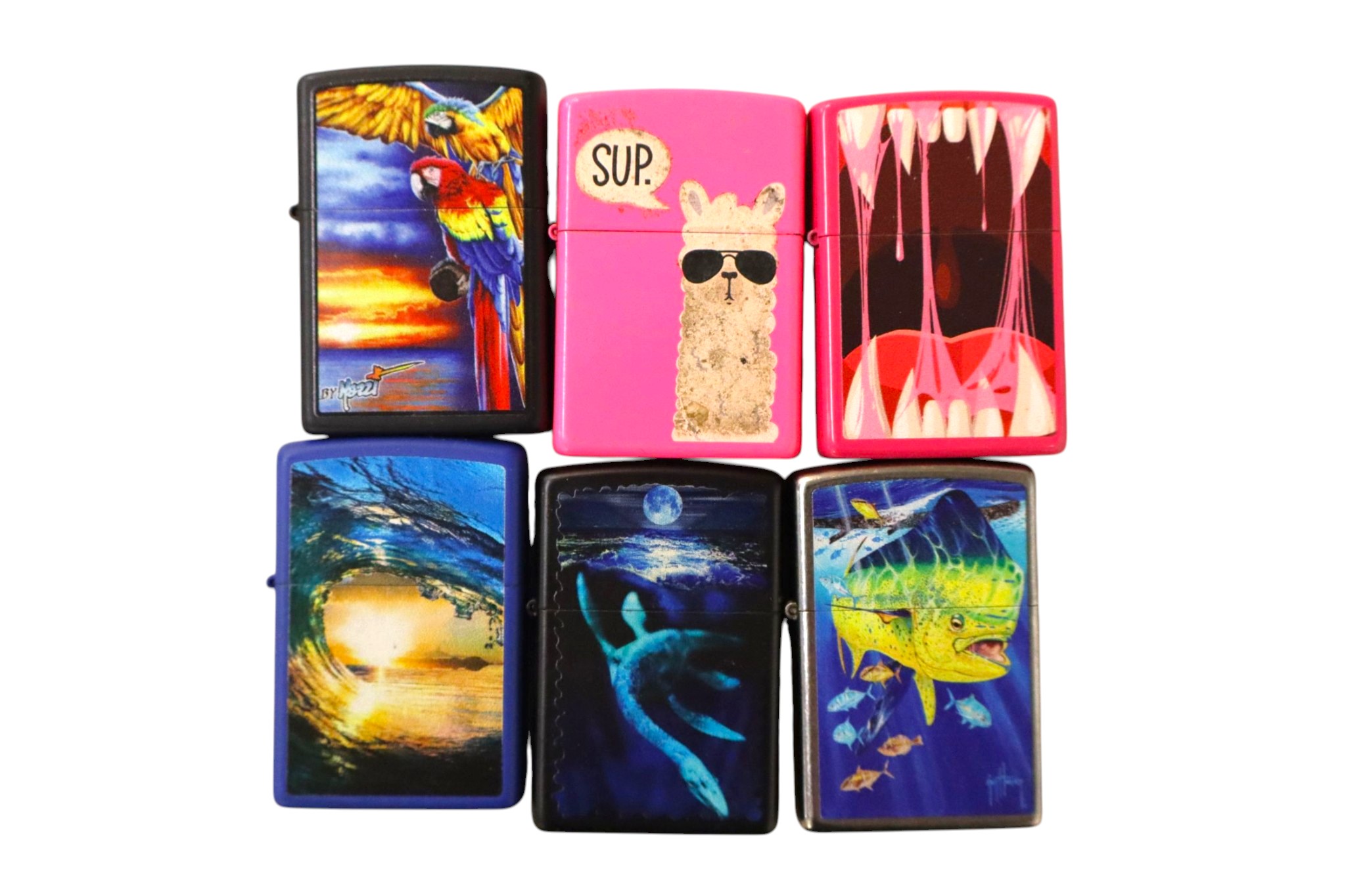 6 vintage Zippo lighters