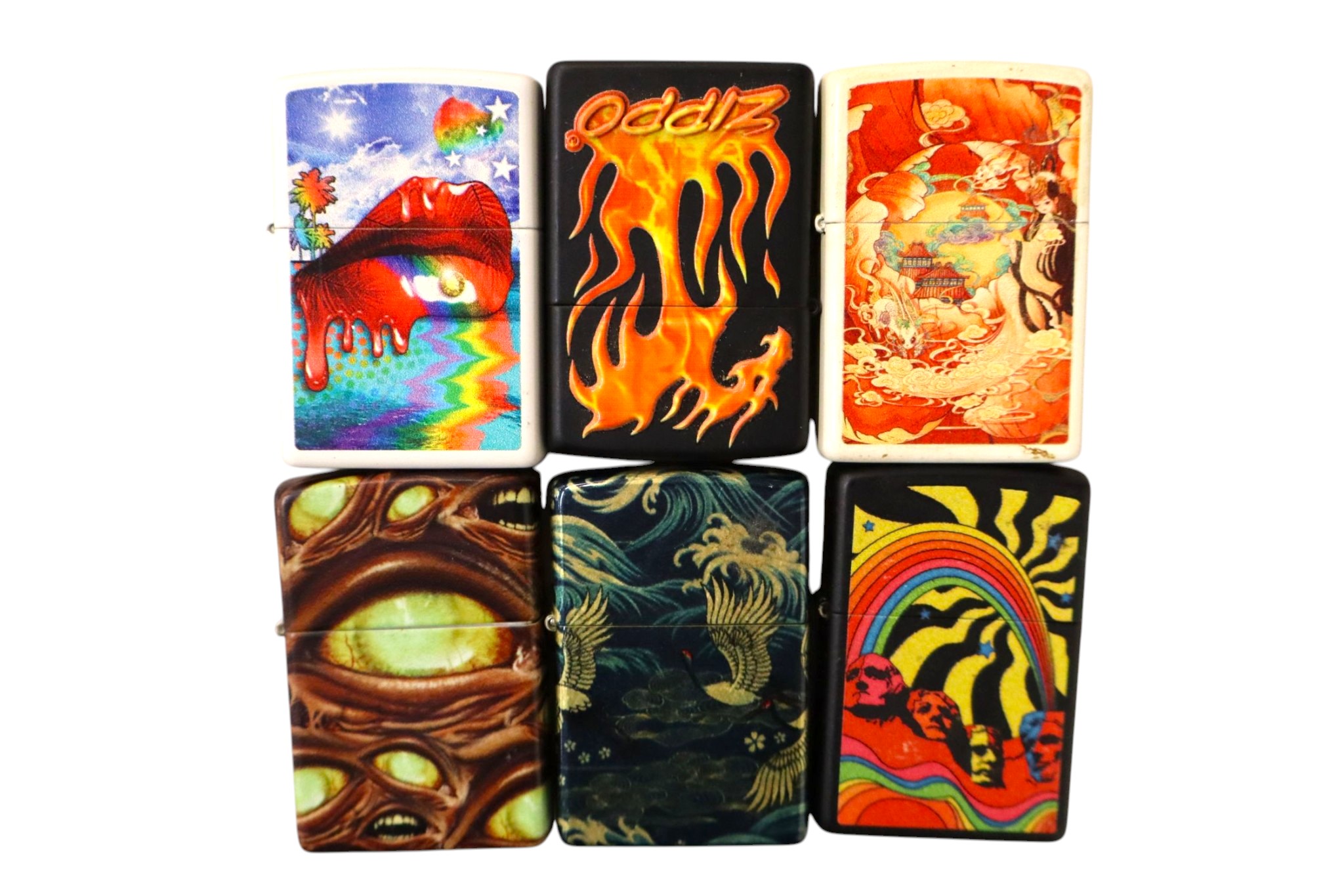 6 vintage Zippo lighters