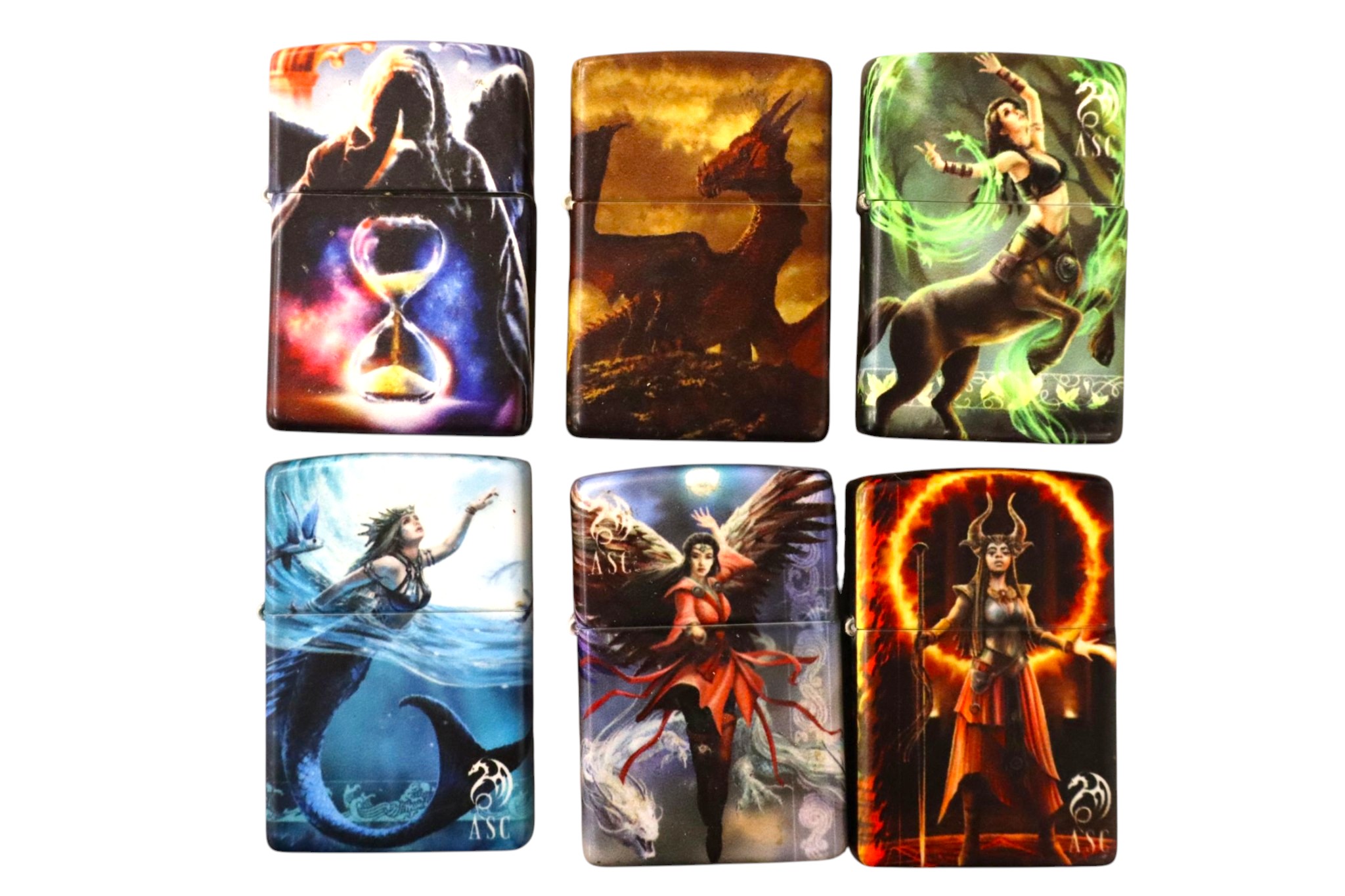 6 vintage Zippo lighters
