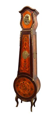 FR Style Banjo Storage Cabinet with Bronze Medallions. Vintage French style 1 door banjo style 