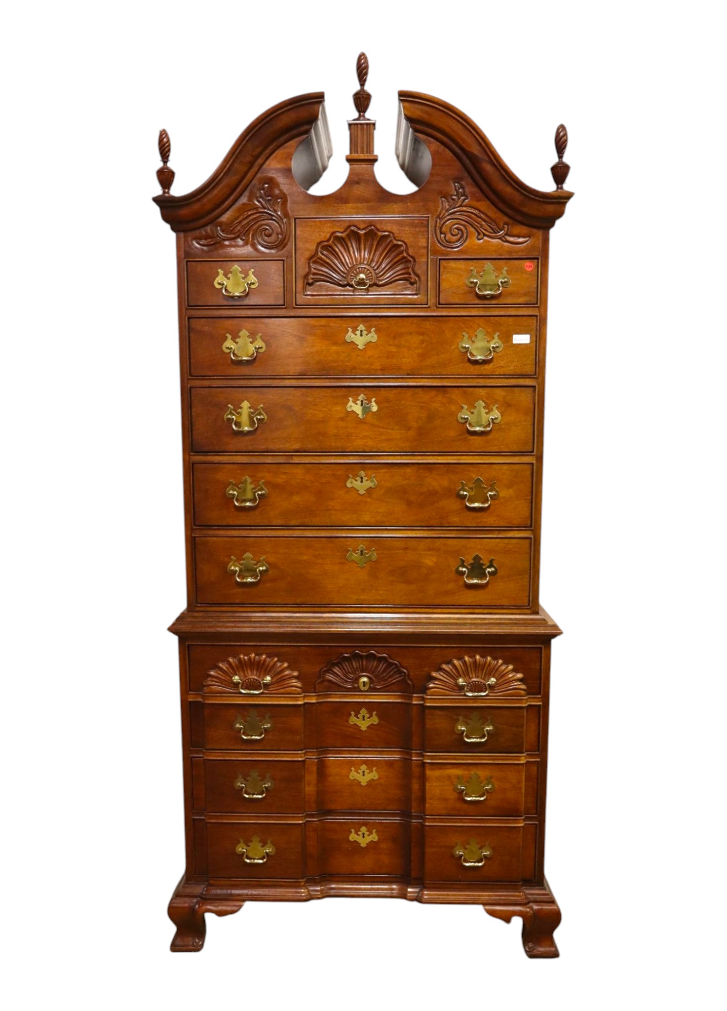 Thomasville Mahogany Bonnet Top Chest On Chest