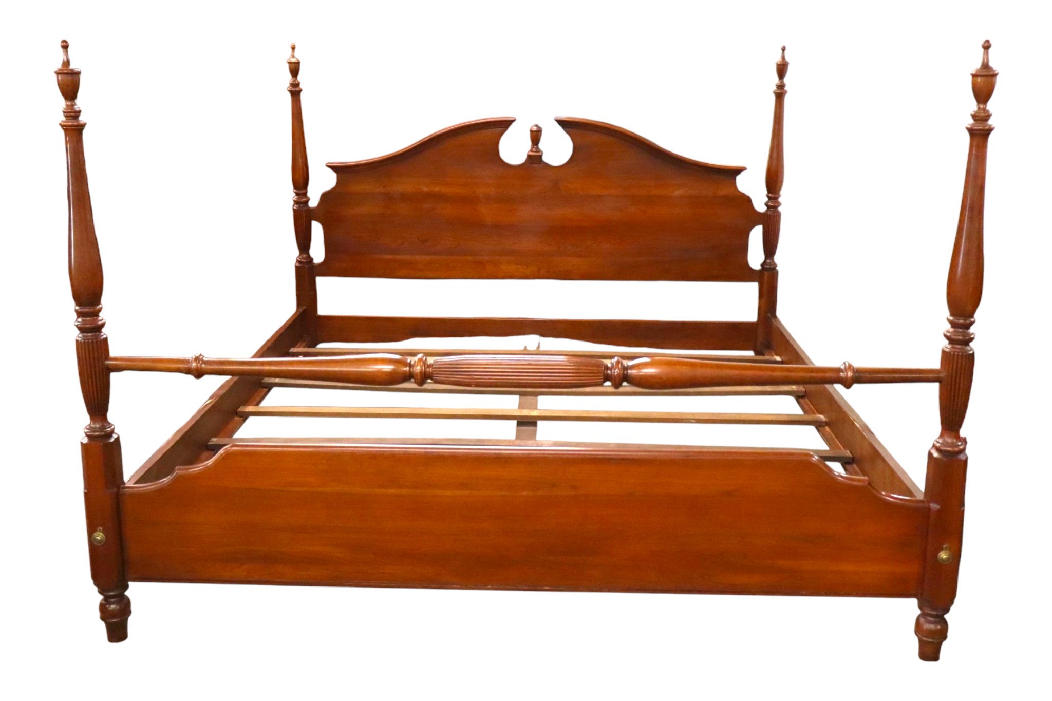 Solid Cherry King Bed attributed Harden Furniture