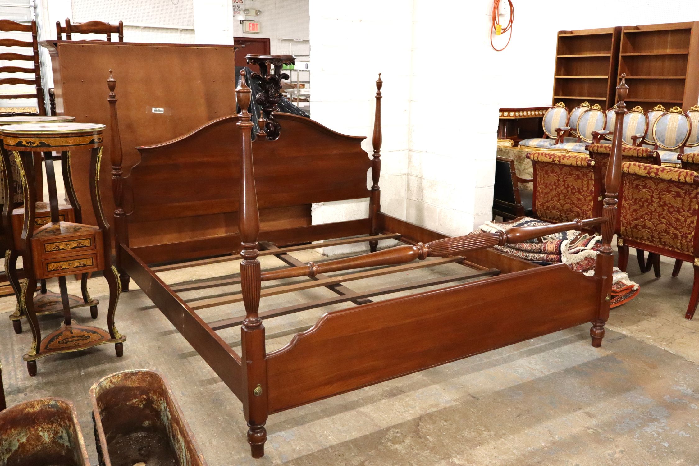 Solid Cherry King Bed attributed Harden Furniture