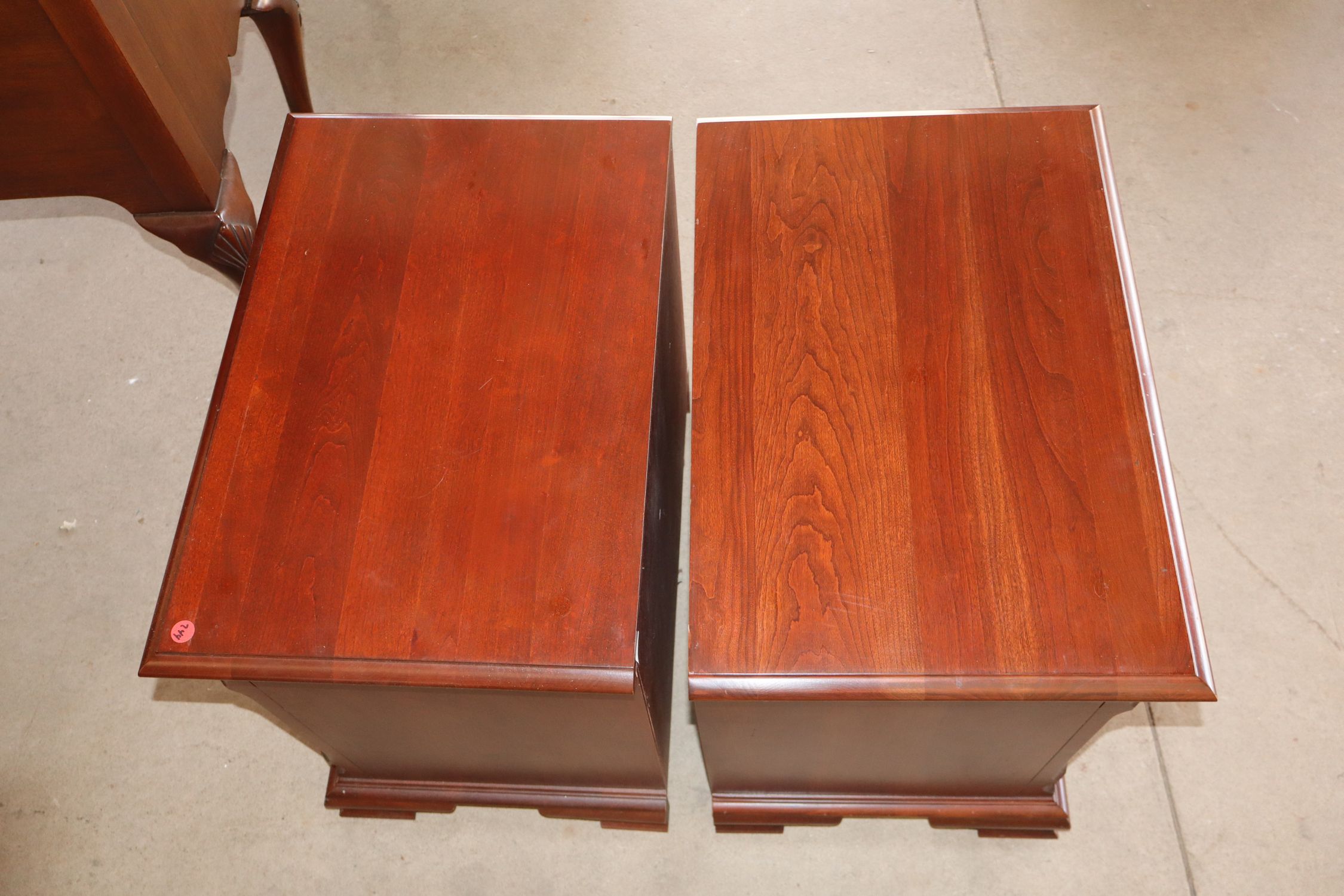 Pair PA House solid cherry 1-drwr 2-dr nightstands