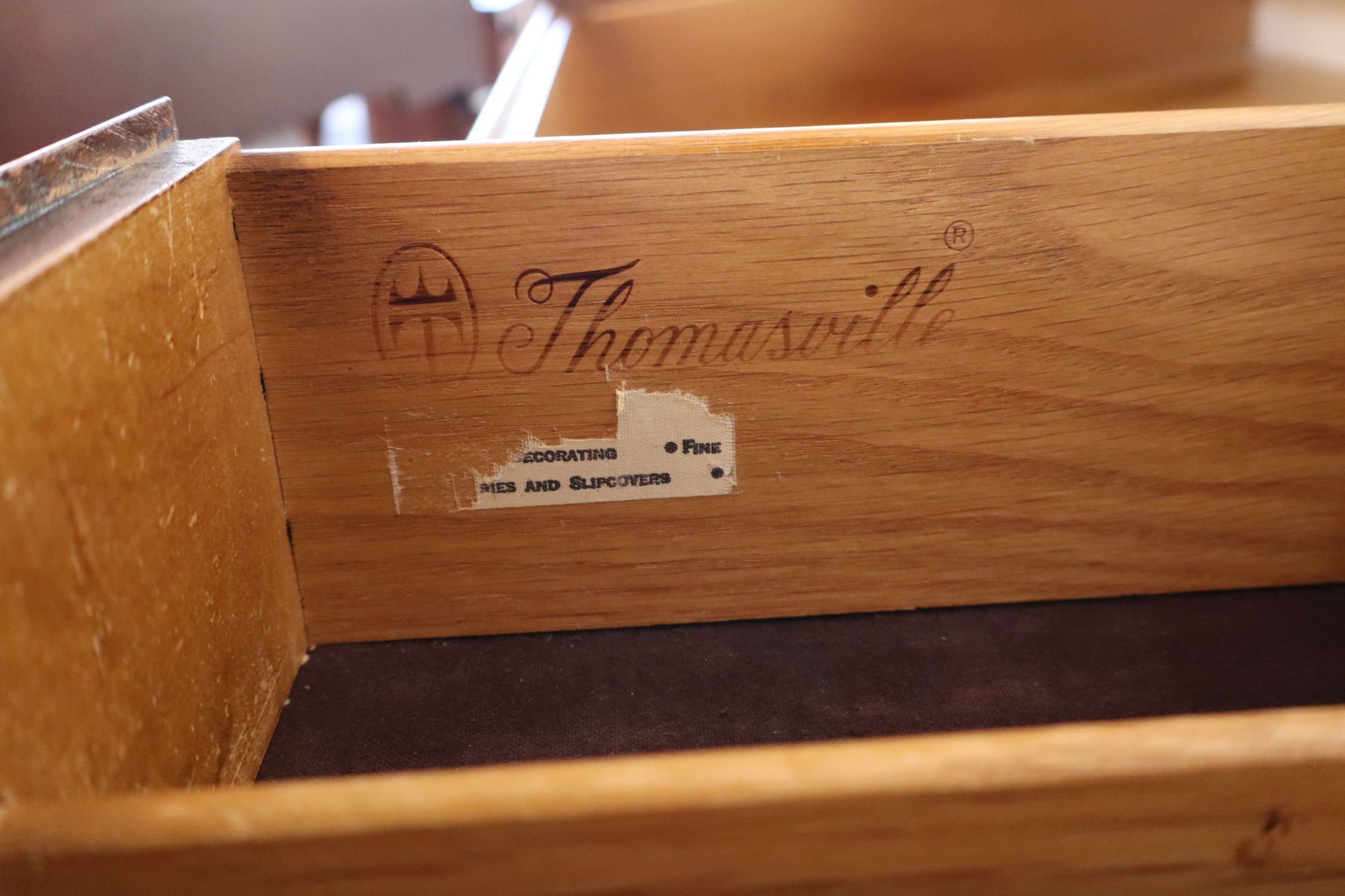 Vintage Thomasville solid maple 6-drw 2-dr buffet